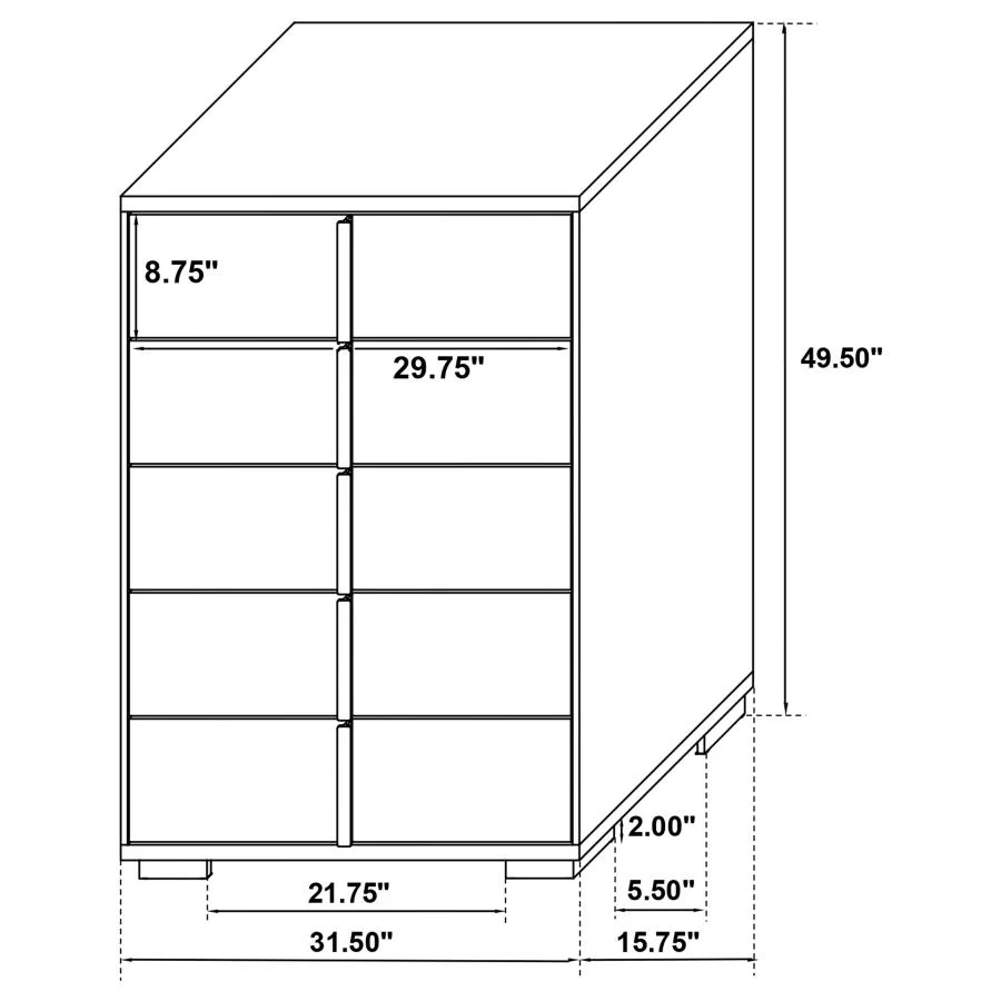 Marceline - 5-Drawer Bedroom Chest - Image 23