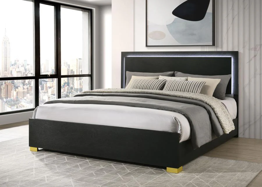 Marceline - Wood LED Panel Bed - Image 10