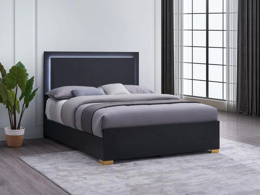 Marceline - Wood LED Panel Bed - Image 11