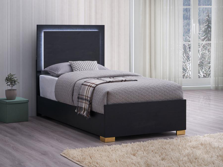 Marceline - Wood LED Panel Bed - Image 12