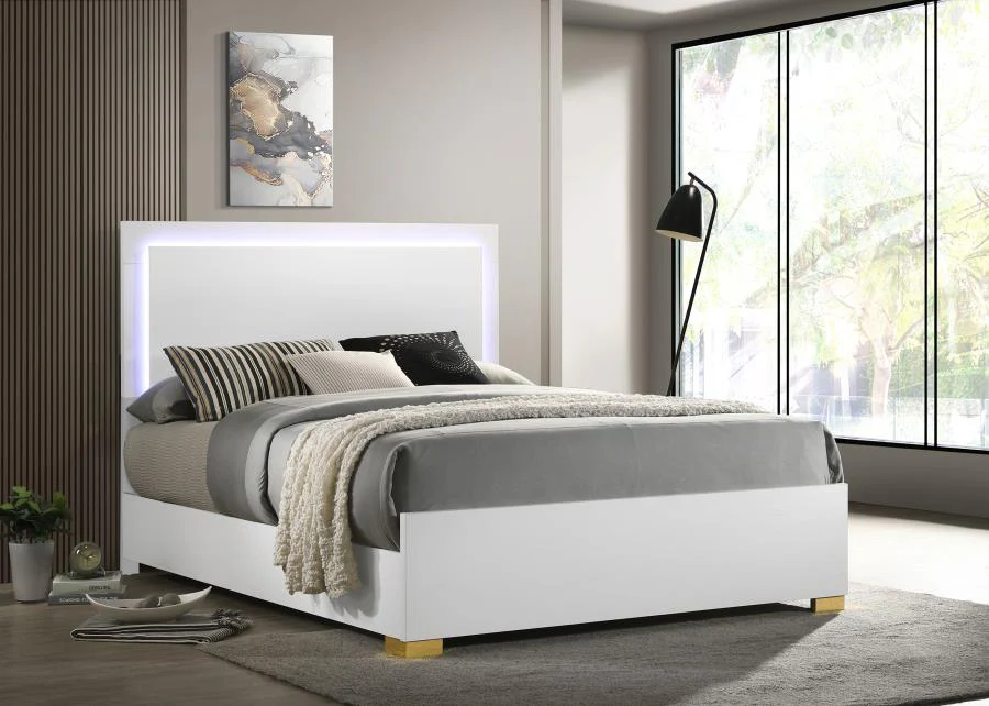 Marceline - Wood LED Panel Bed - Image 15