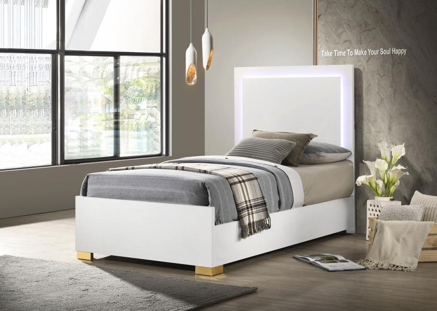 Marceline - Wood LED Panel Bed - Image 16