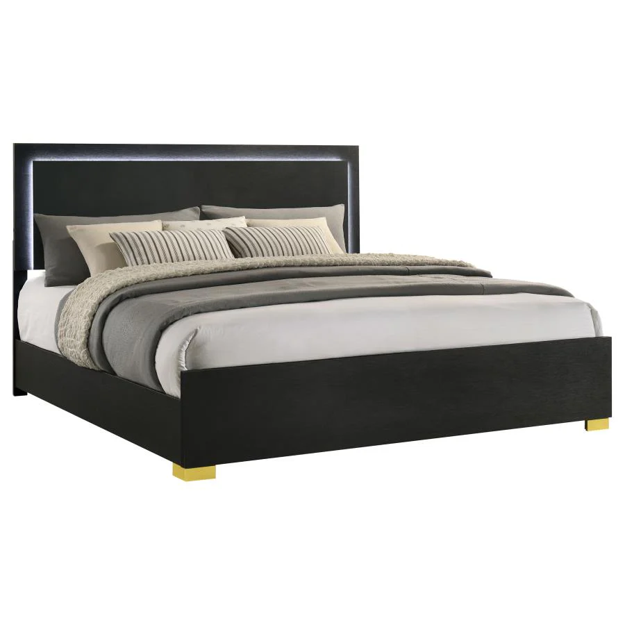 Marceline - Wood LED Panel Bed - Image 18