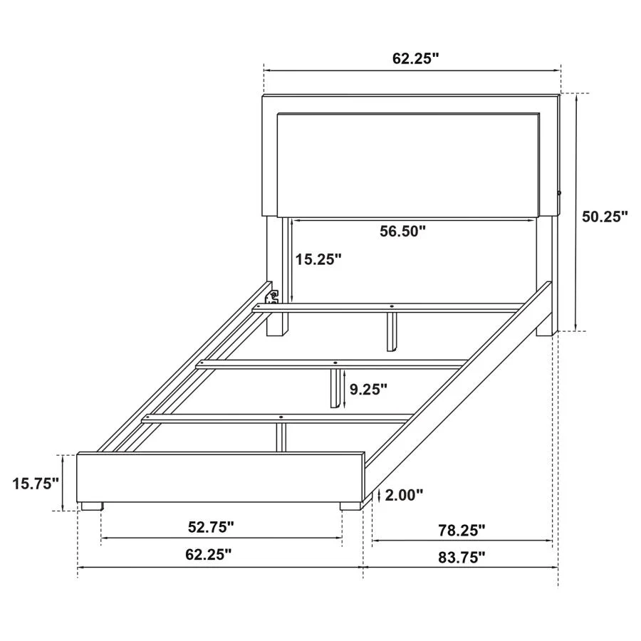 Marceline - Wood LED Panel Bed - Image 47