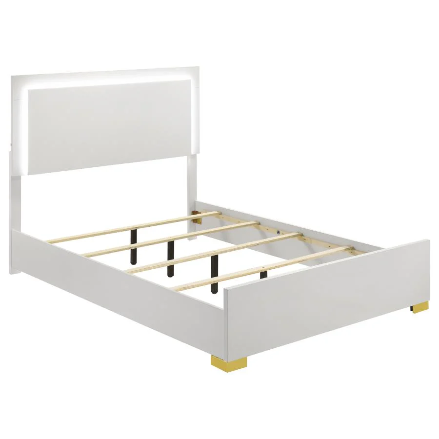 Marceline - Wood LED Panel Bed - Image 5