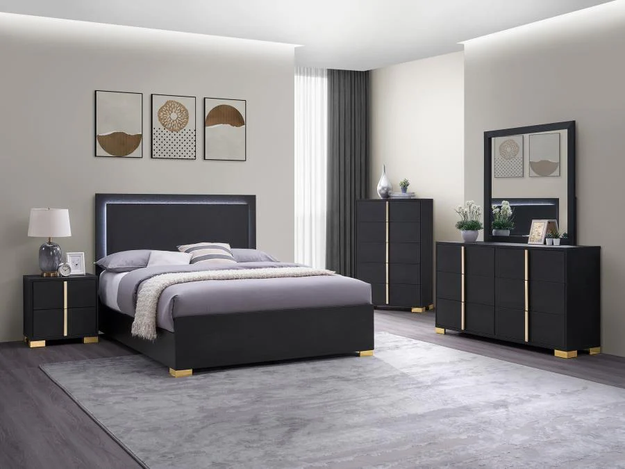Marceline - Wood LED Panel Bed - Image 68