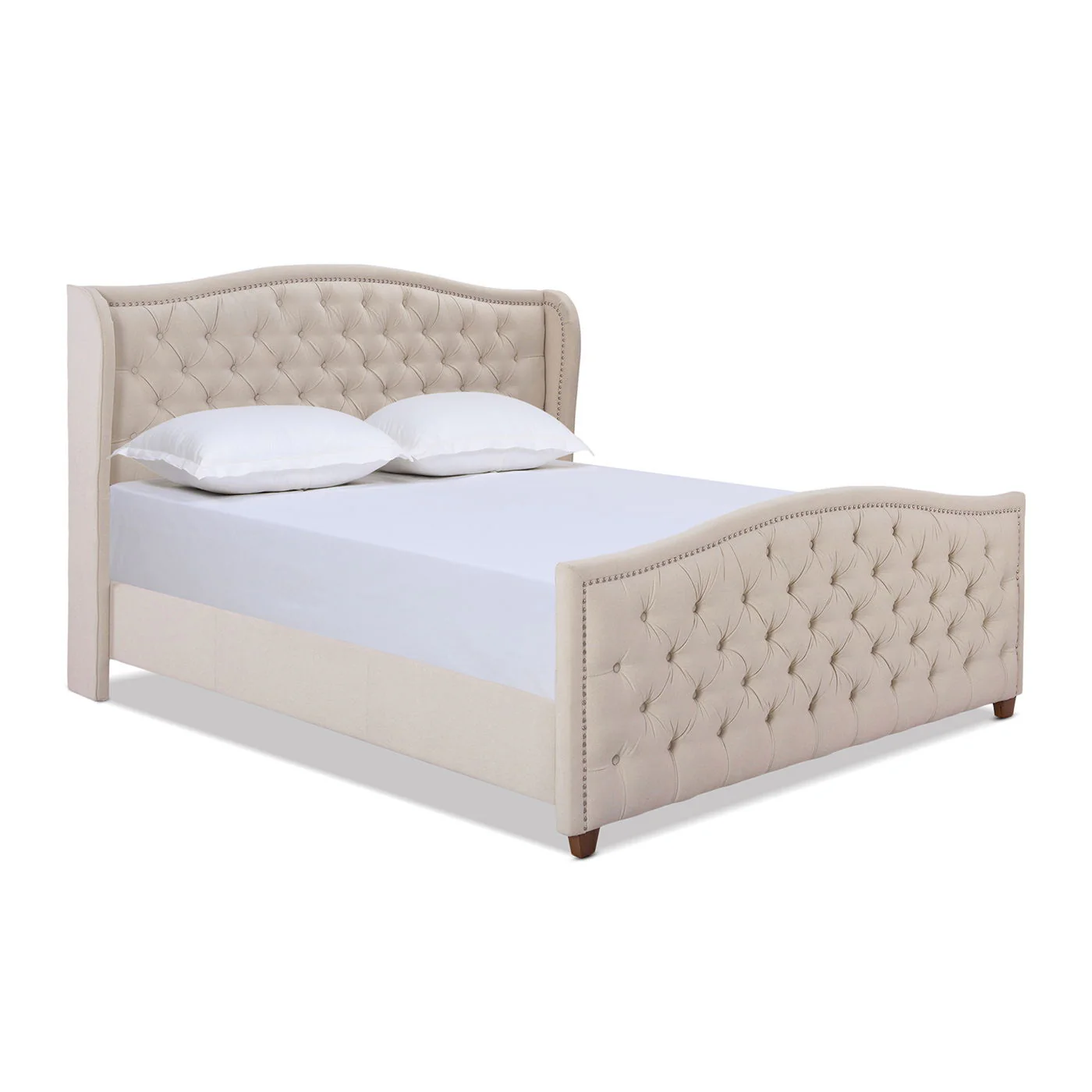 Marcella - Upholstered Shelter Headboard Bed Set - Image 17
