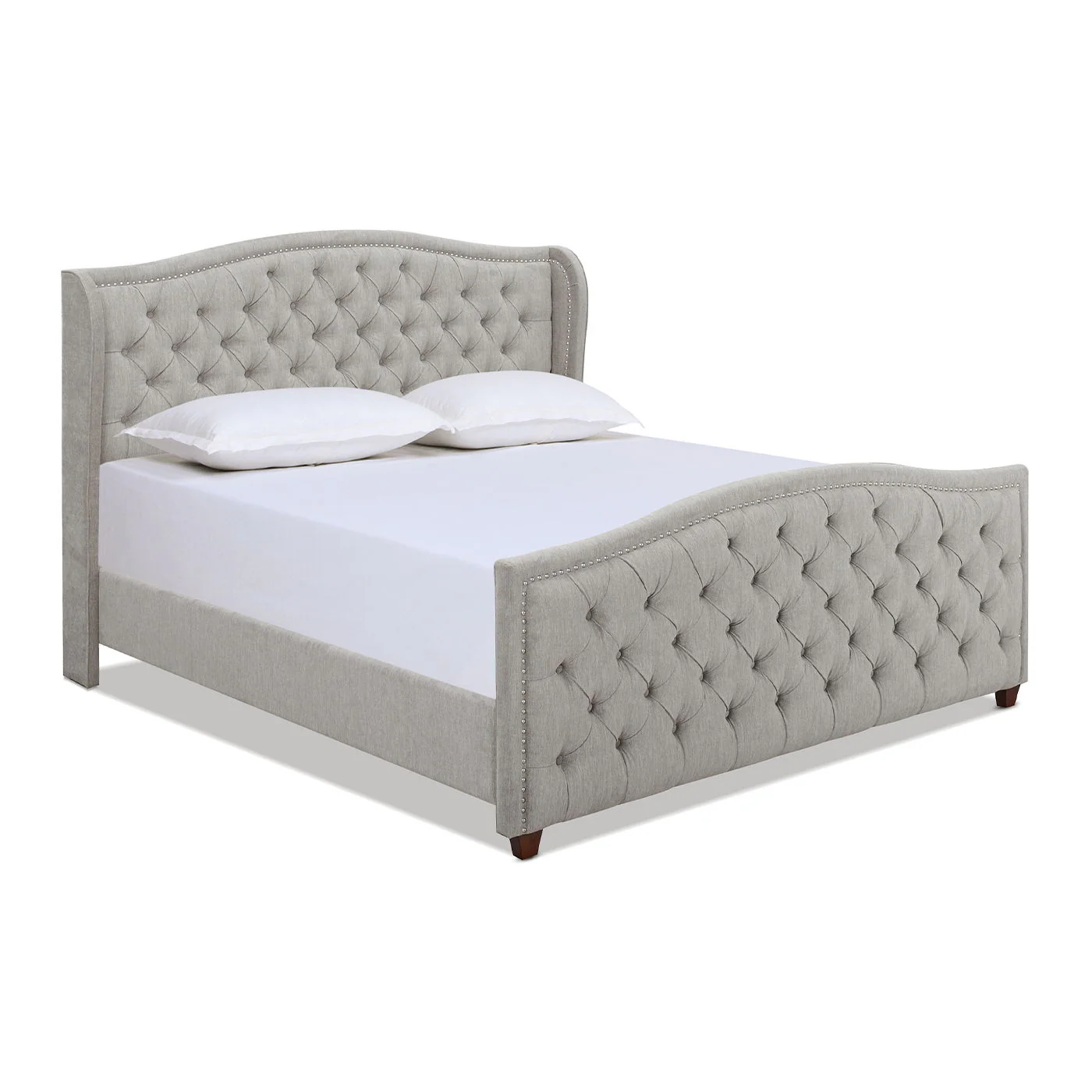 Marcella - Upholstered Shelter Headboard Bed Set - Image 18