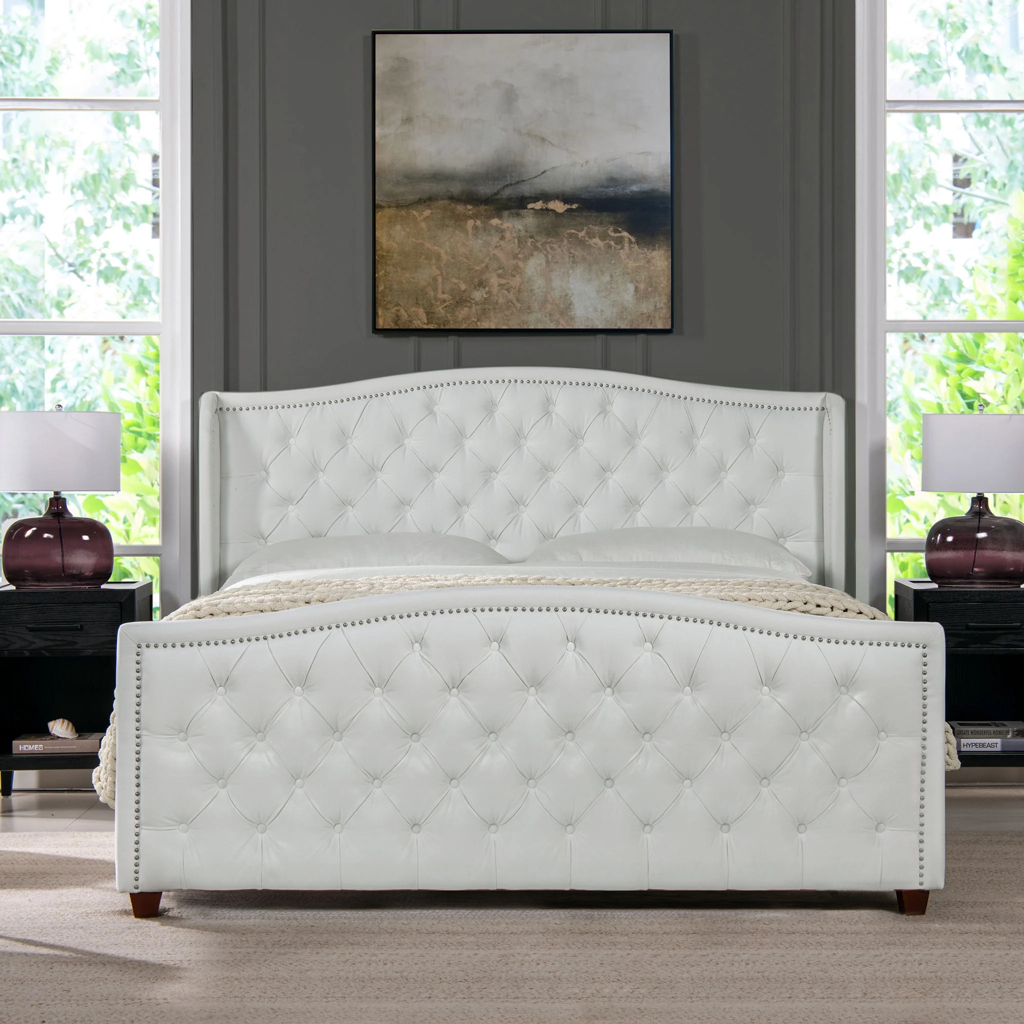 Marcella - Upholstered Shelter Headboard Bed Set - Image 23