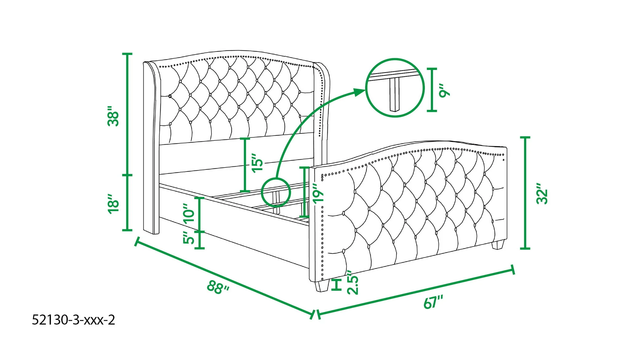 Marcella - Upholstered Shelter Headboard Bed Set - Image 25