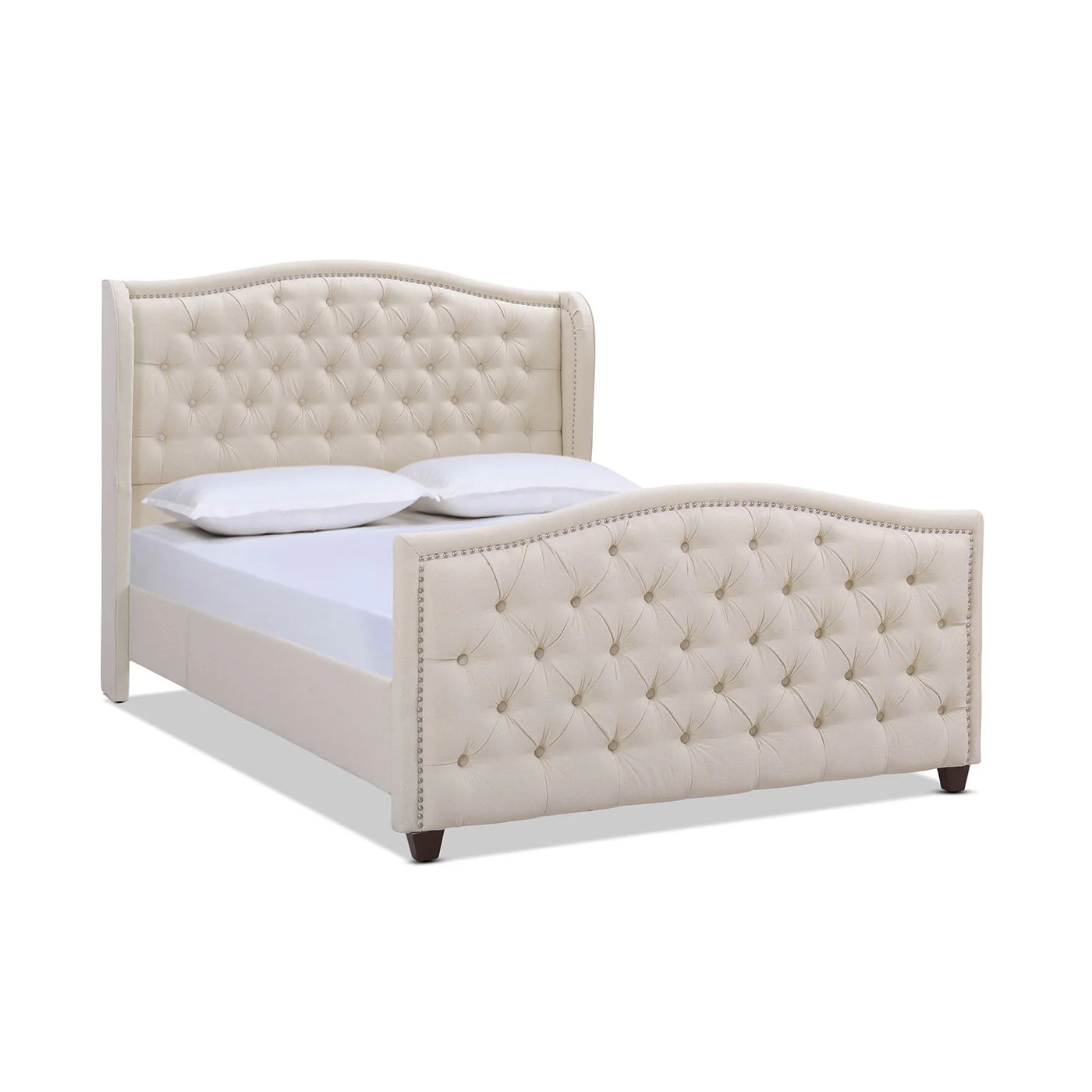 Marcella - Upholstered Shelter Headboard Bed Set - Image 33