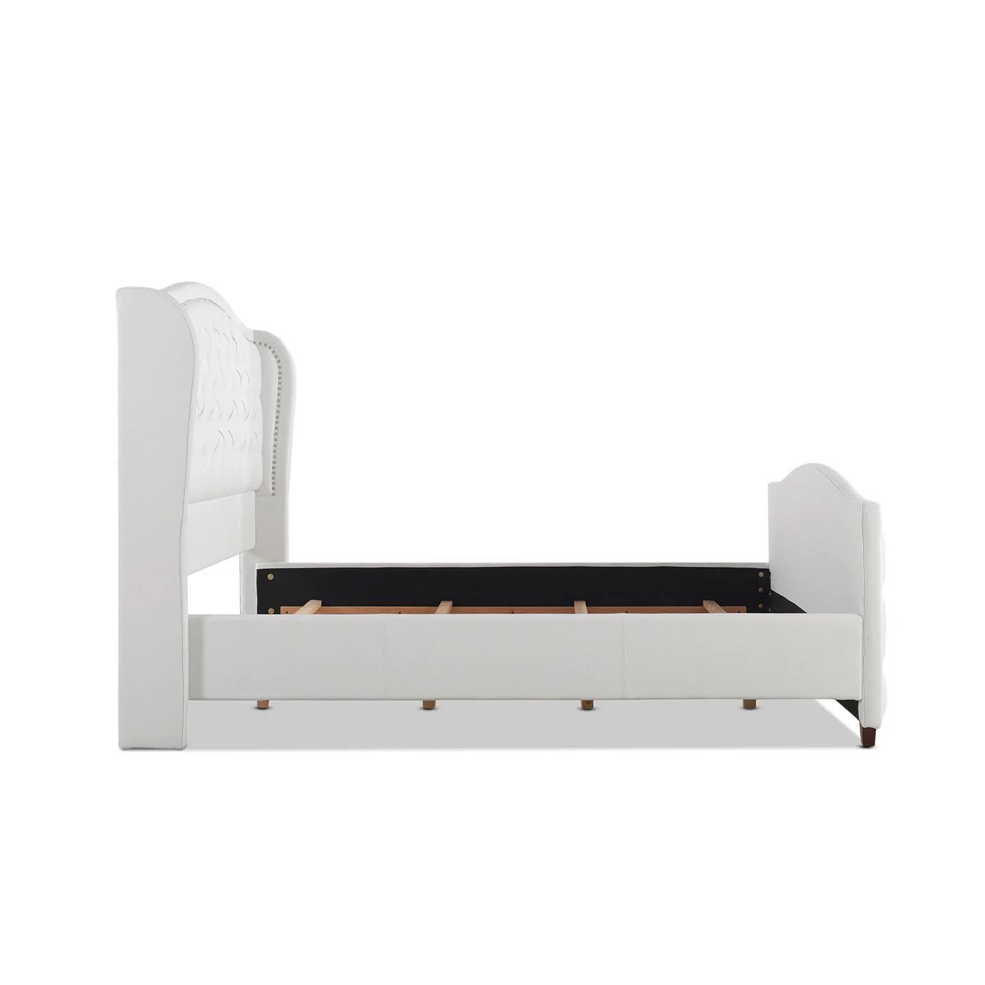 Marcella - Upholstered Shelter Headboard Bed Set - Image 34