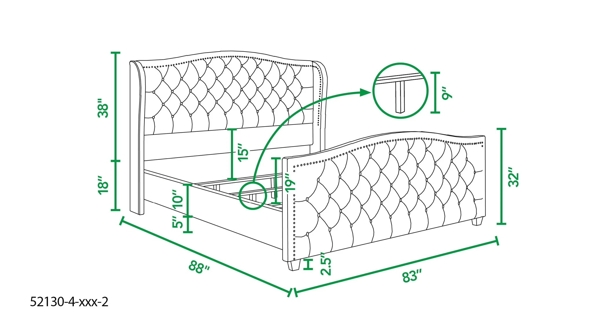 Marcella - Upholstered Shelter Headboard Bed Set - Image 46