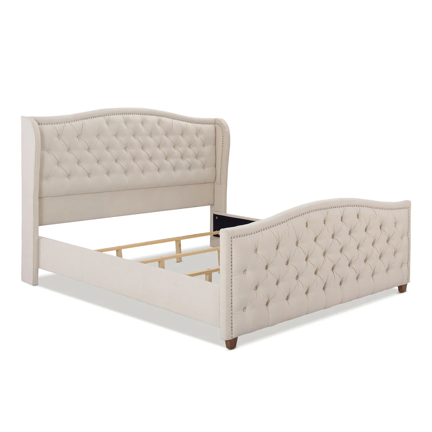 Marcella - Upholstered Shelter Headboard Bed Set - Image 48