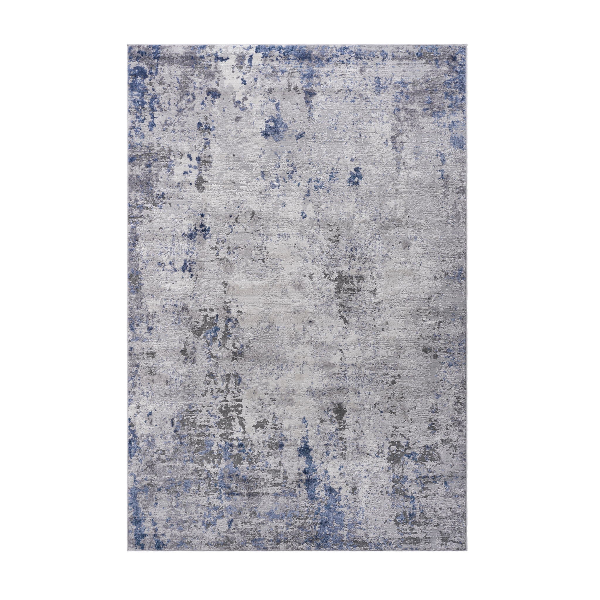 Marfi - 8' X 10' Abstract Area Rug - Silver / Blue - Image 4