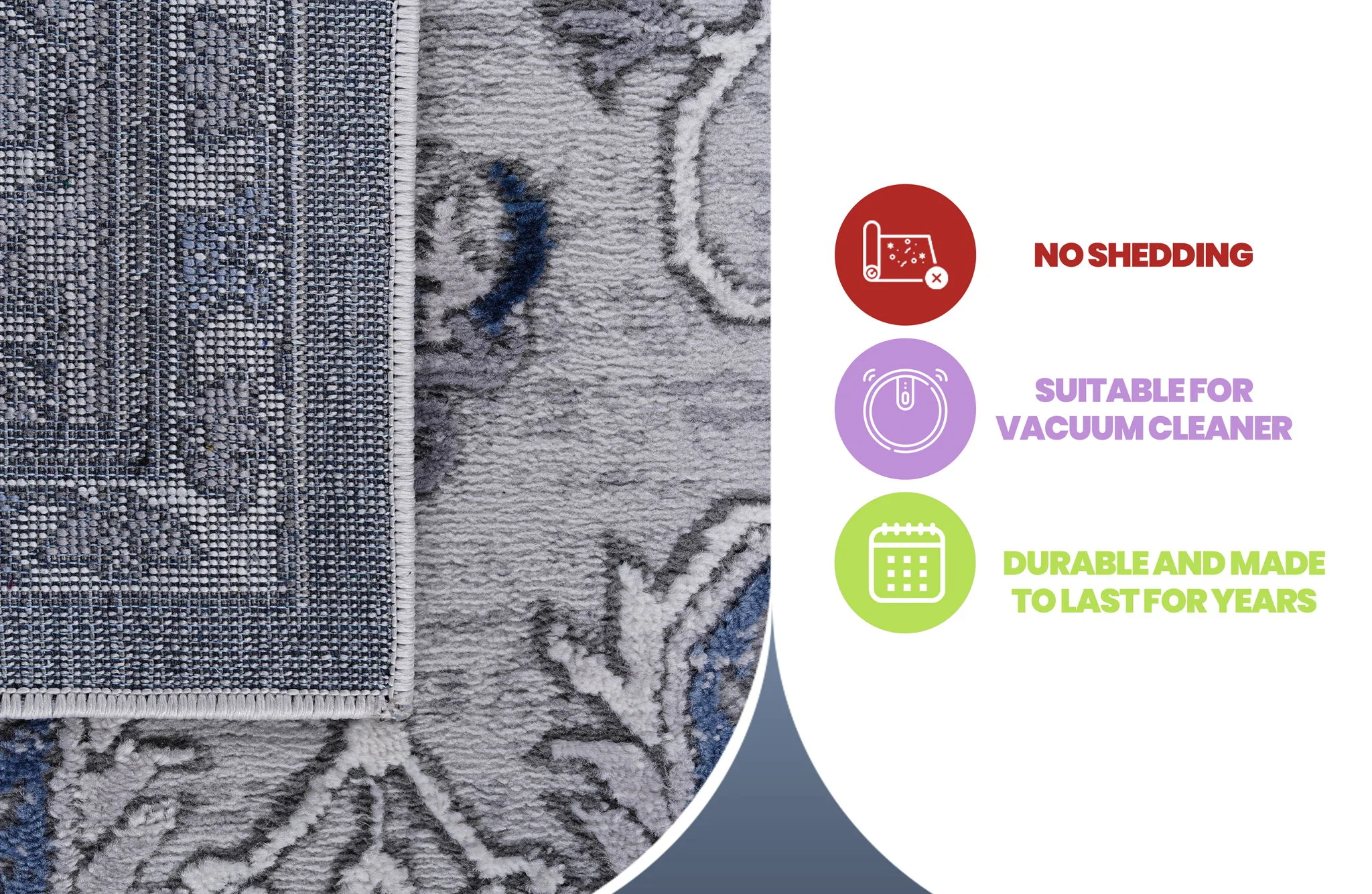 Marfi - 8' X 10' Oriental Area Rug - Gray / Blue - Image 3