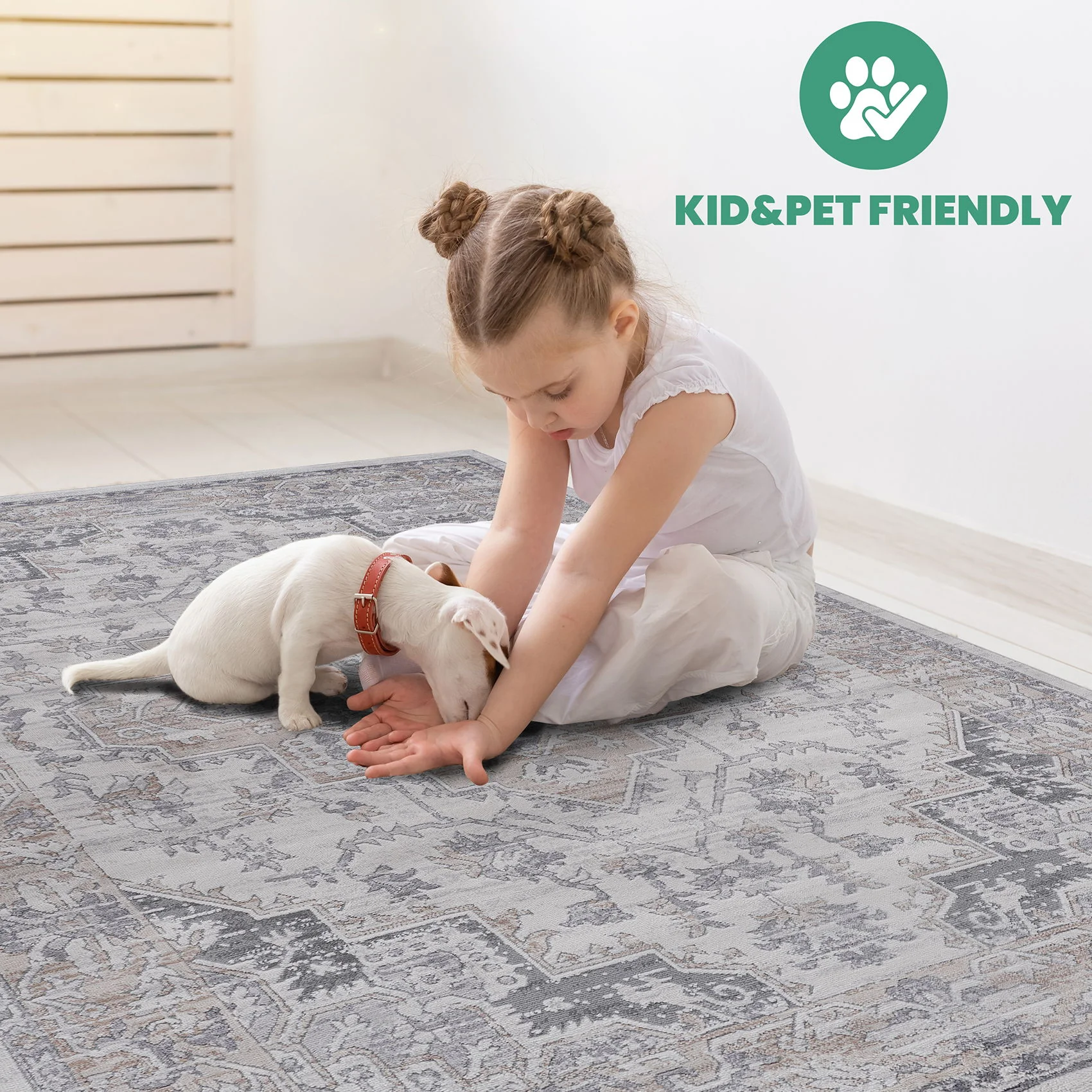 Marfi - 8' X 10' Oriental Area Rug - Ivory / Beige - Image 7