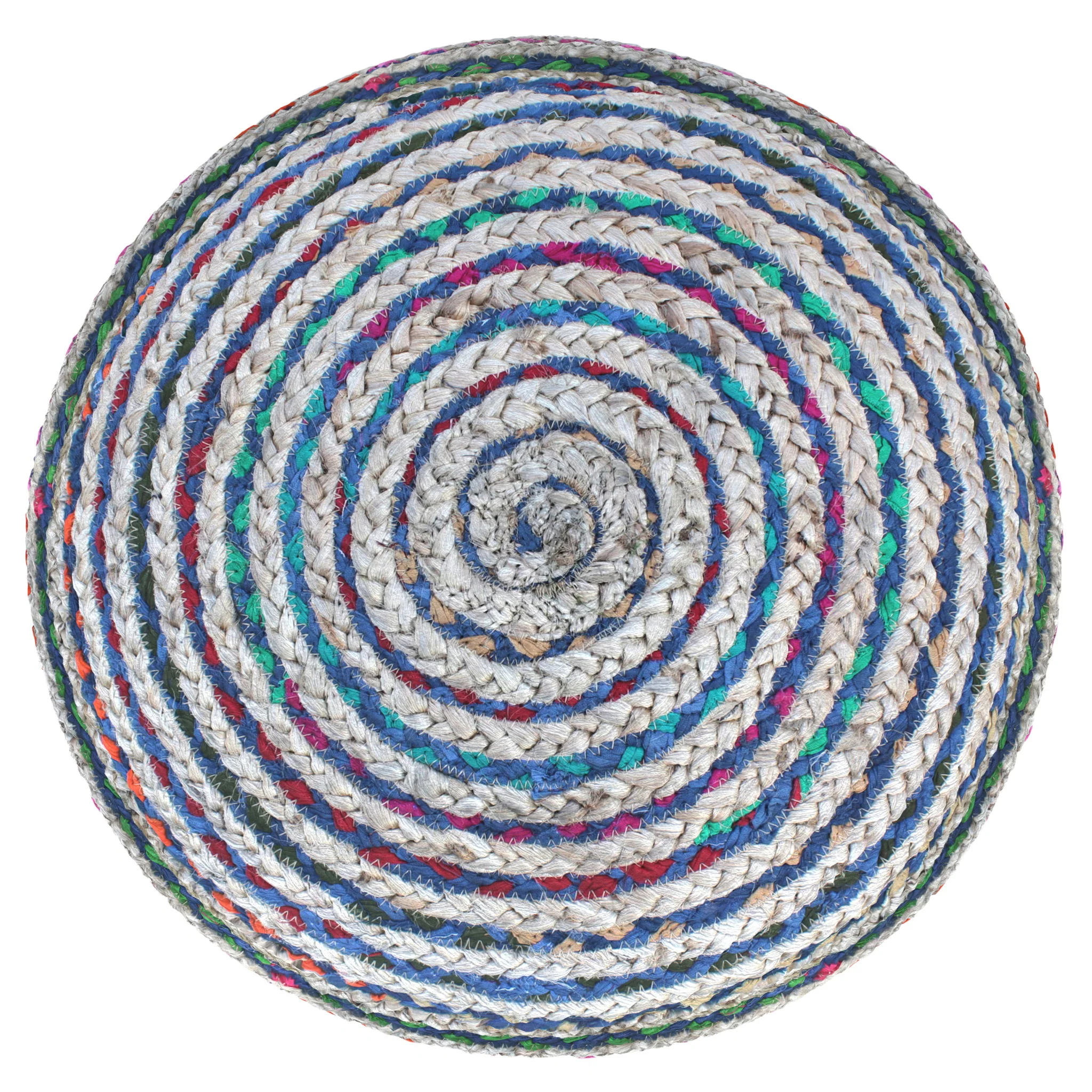Margo - Handcrafted Round Pouf - Image 11