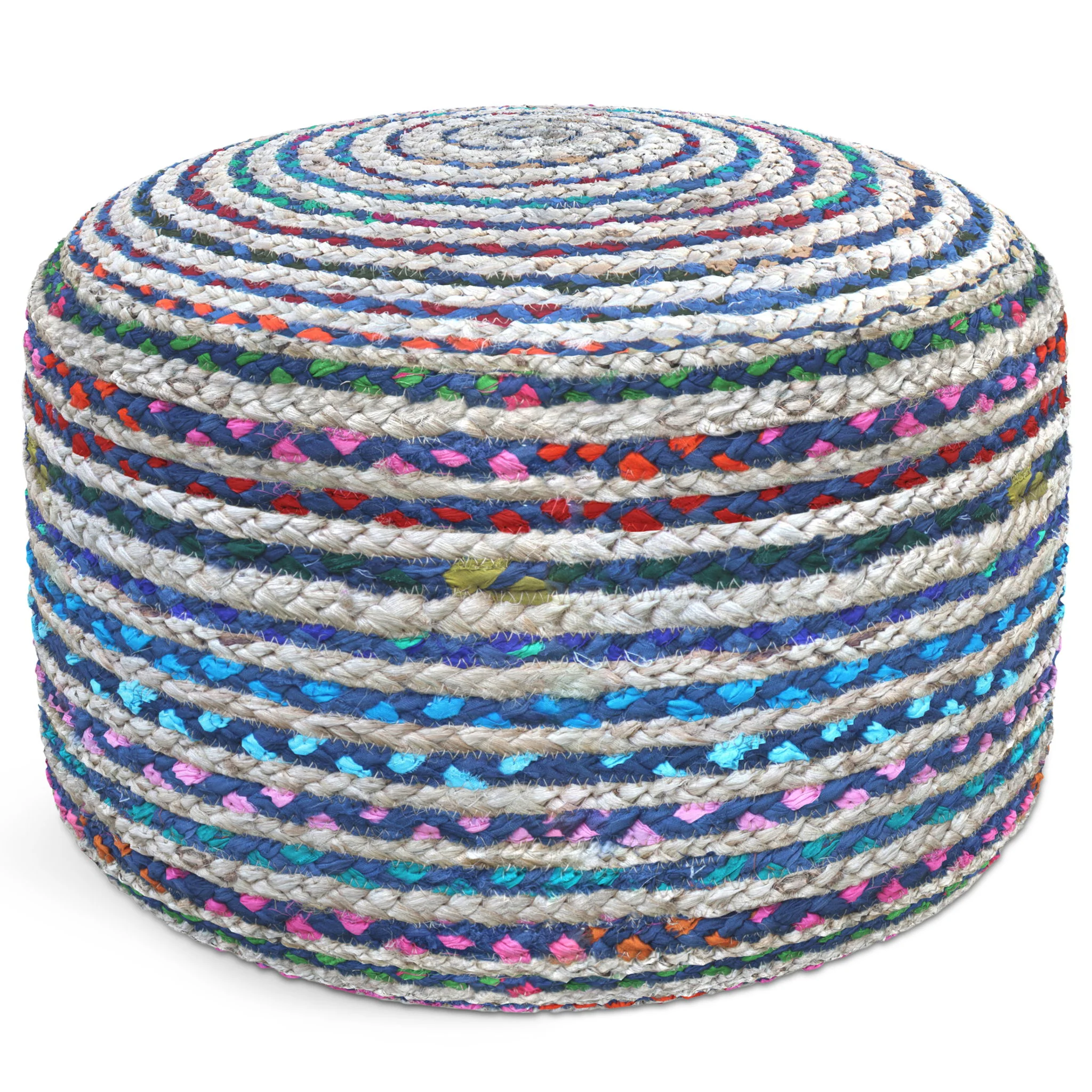 Margo - Handcrafted Round Pouf - Image 3
