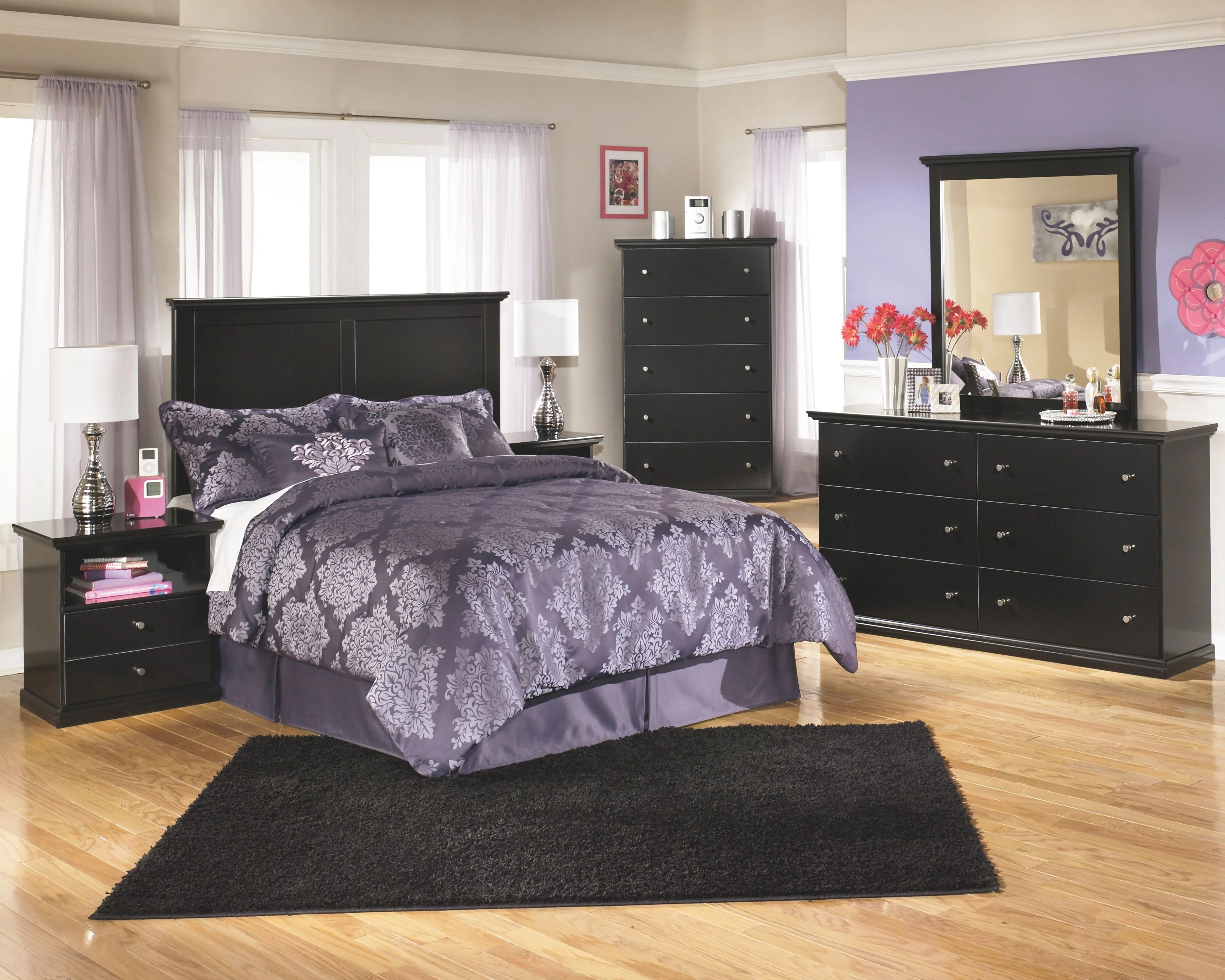 Maribel - Five Drawer Chest - Black - Image 3