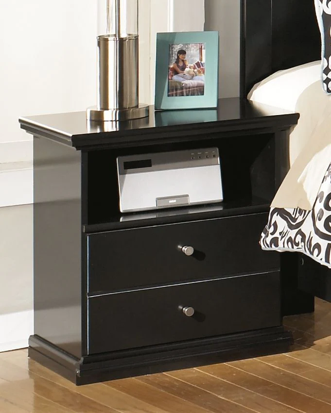 Maribel - One Drawer Night Stand - Black - Image 9