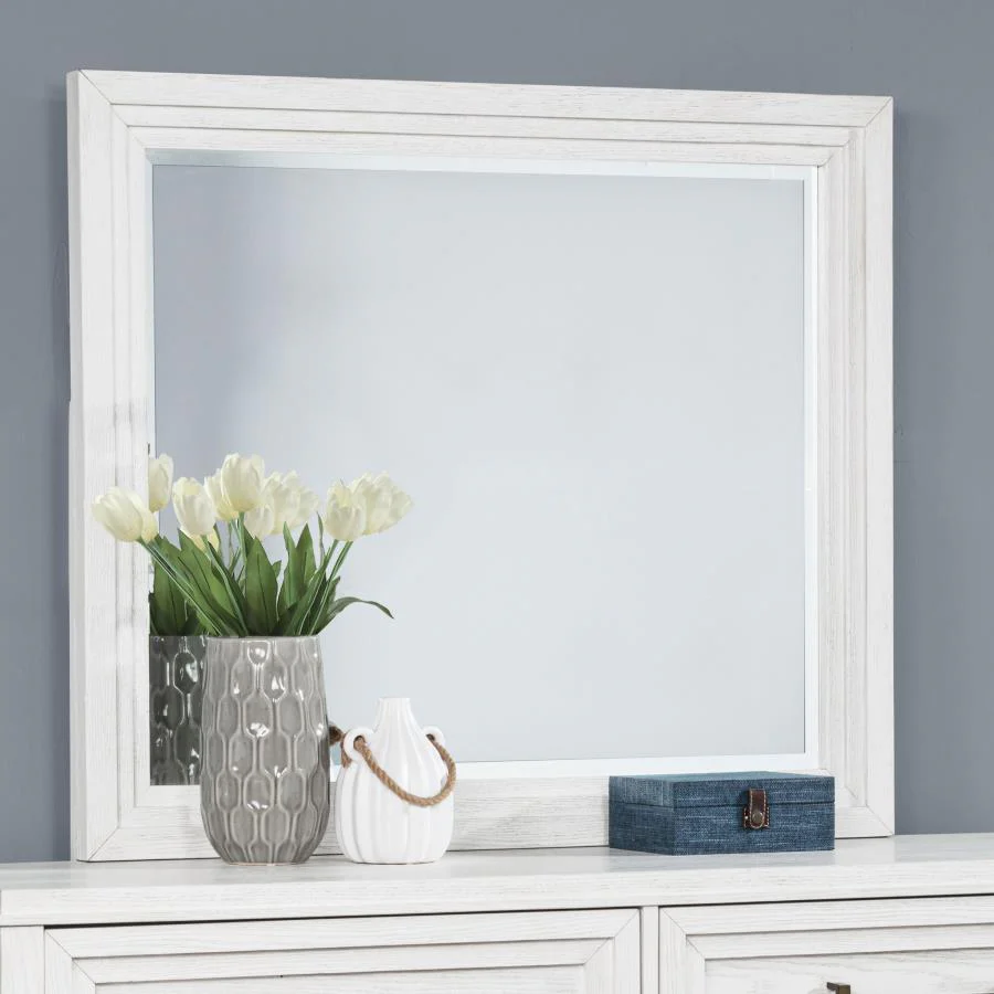 Marielle - Dresser Mirror - Distressed White - Image 2