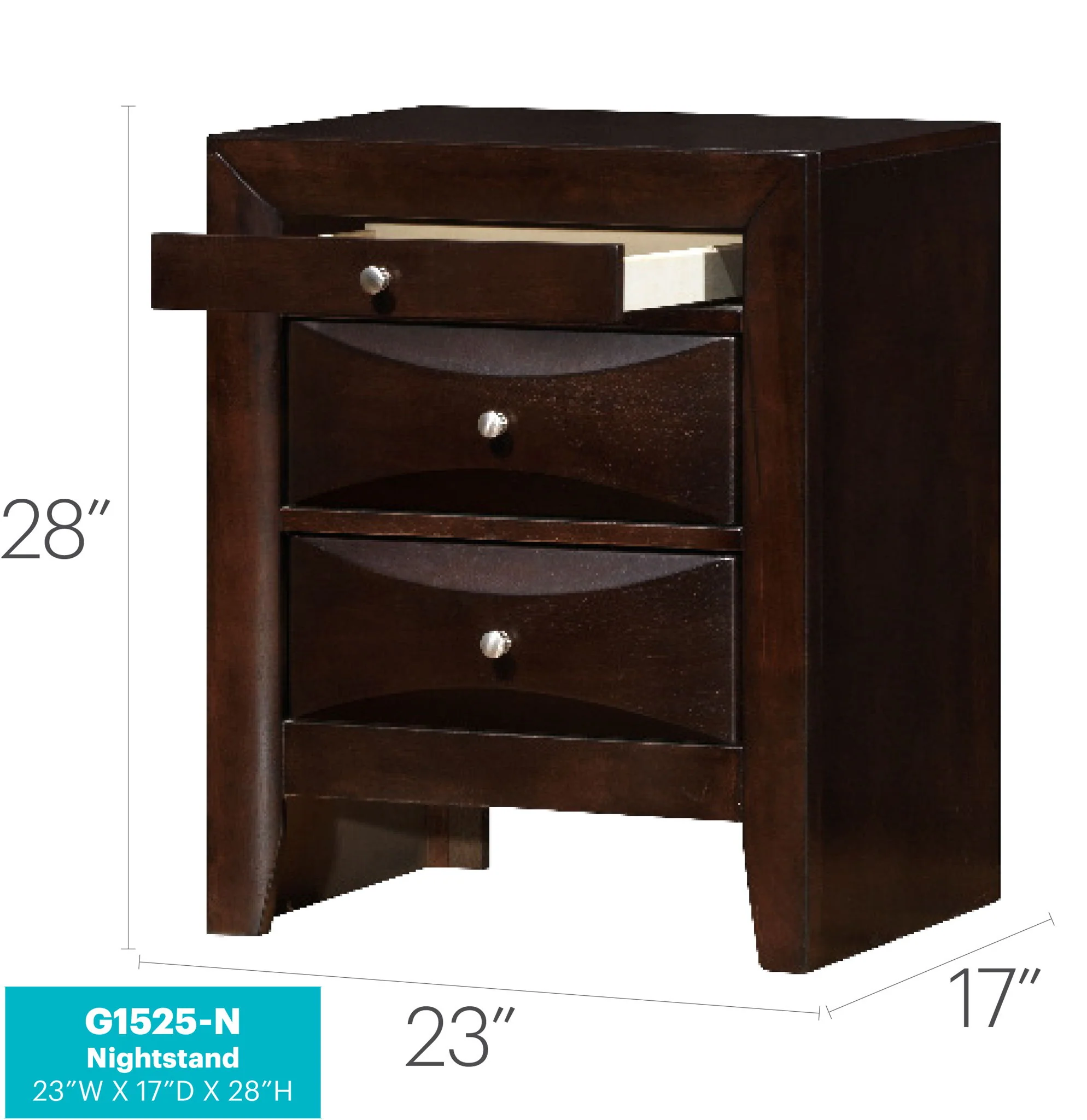 Marilla - Nightstand - Cappuccino - Image 2