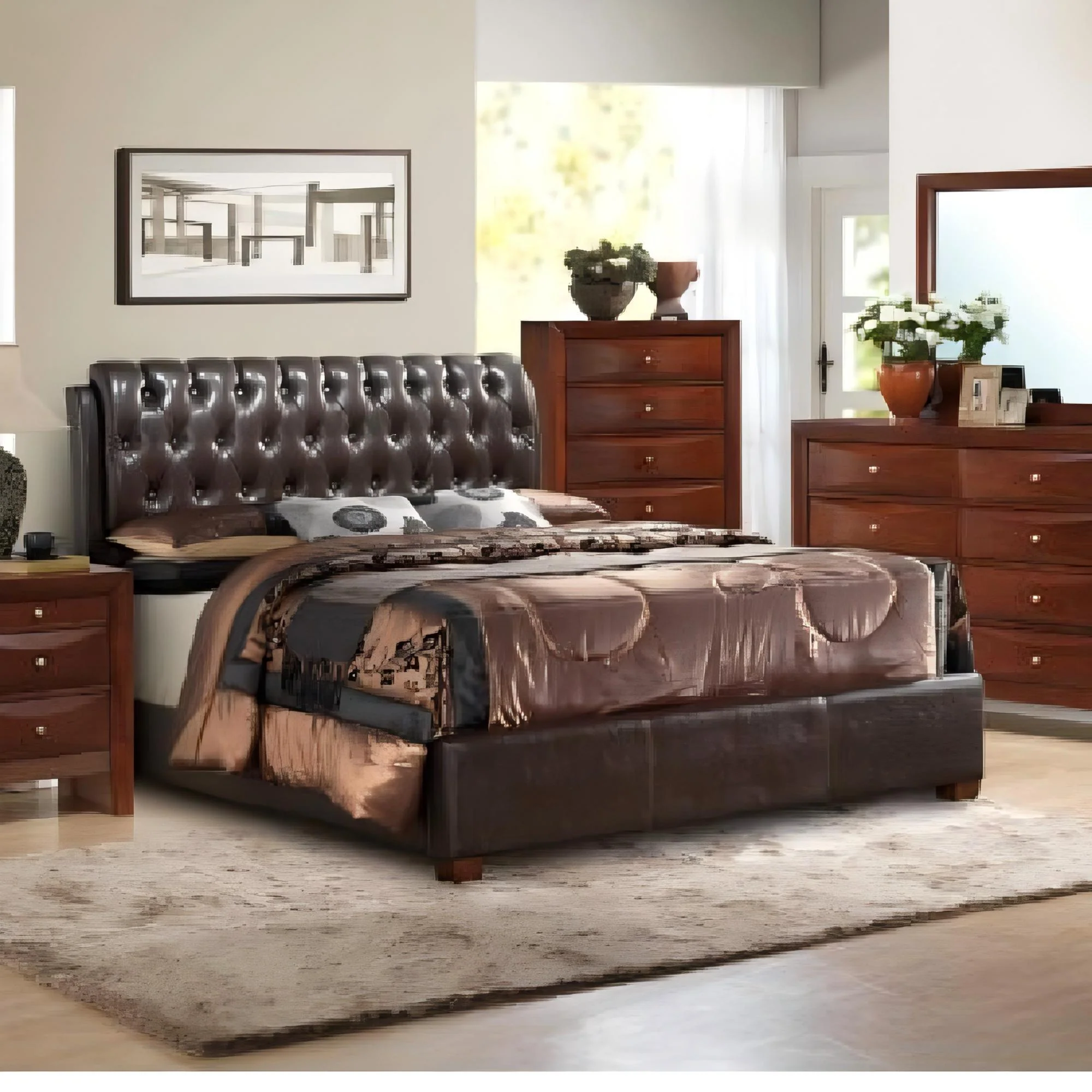 Tufted Upholstered Bed - Image 5