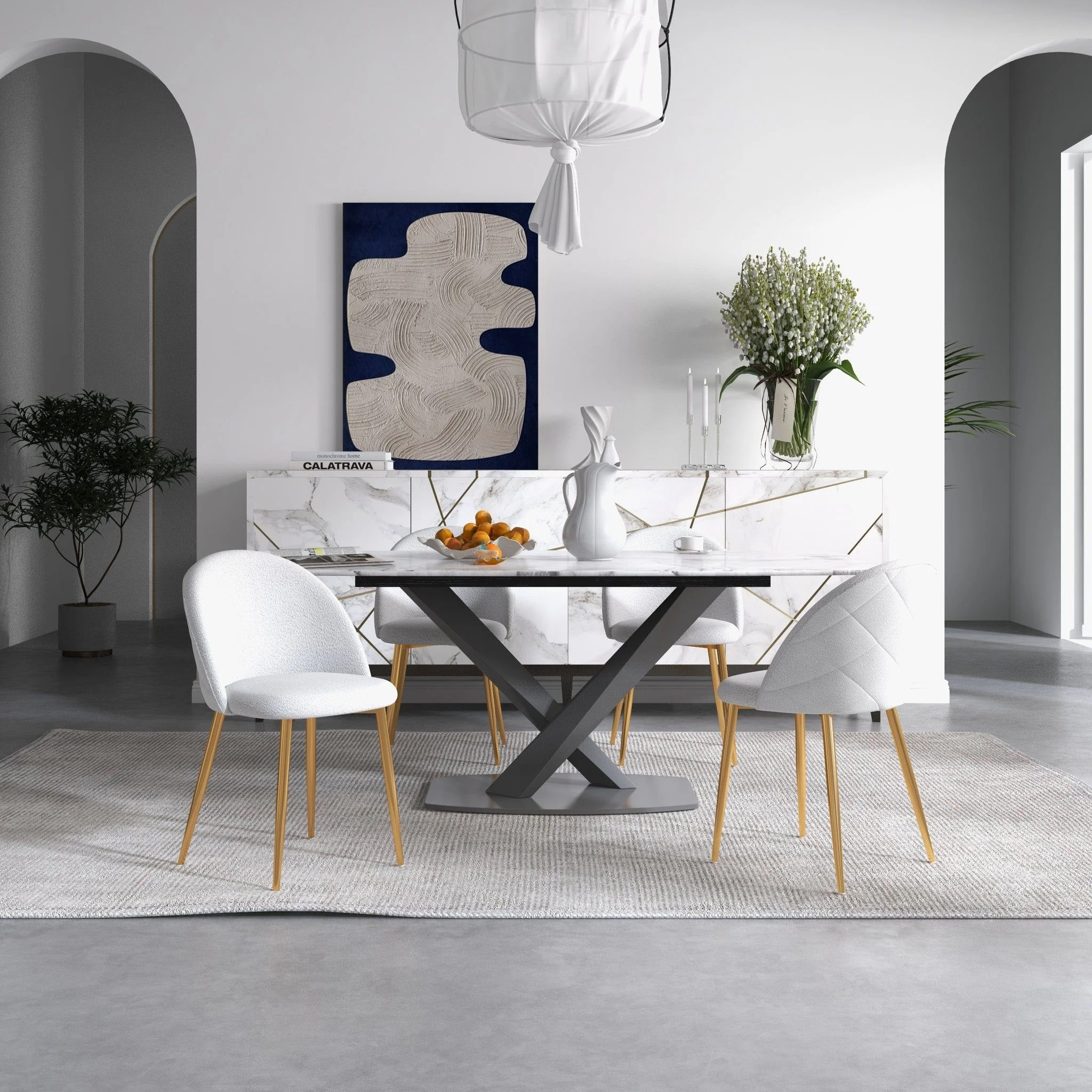 Marion - Dining Chair (Set of 2) - Gold / White - Image 7