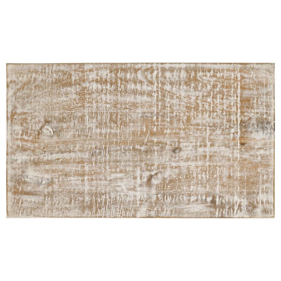 Mariska - 3-Drawer Wood Mandala Cabinet - Distressed White - Image 10