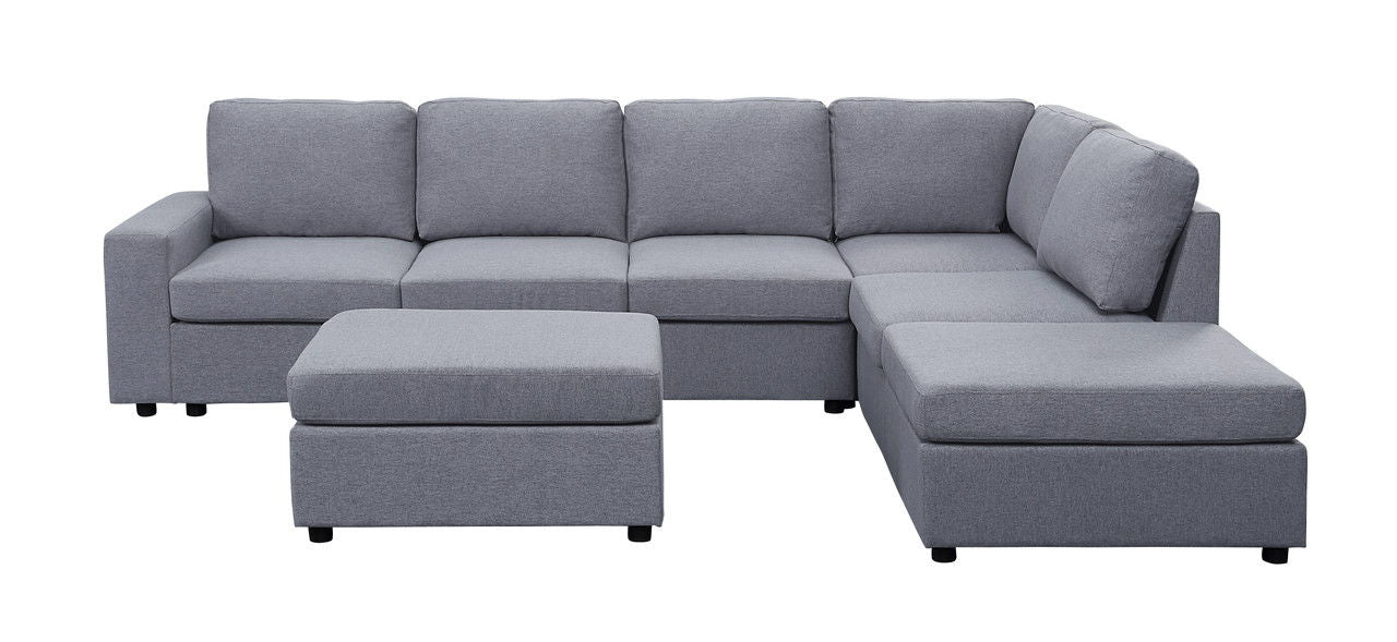 Marley - 7 Seat Reversible Modular Sectional Sofa With Ottoman - Image 5