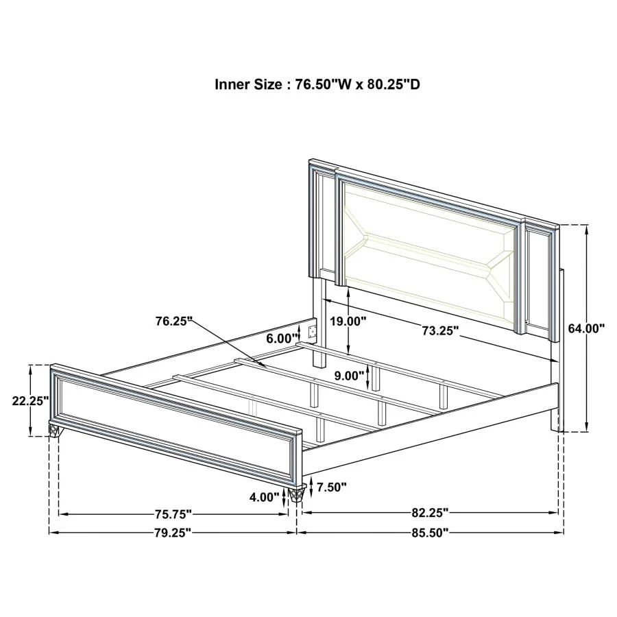 Marmore - Panel Bed LED Headboard - Image 23