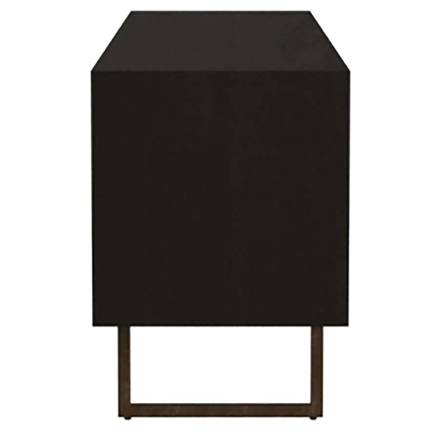 Marsden - 2 Door Mango Wood TV Stand - Charcoal Black - Image 7