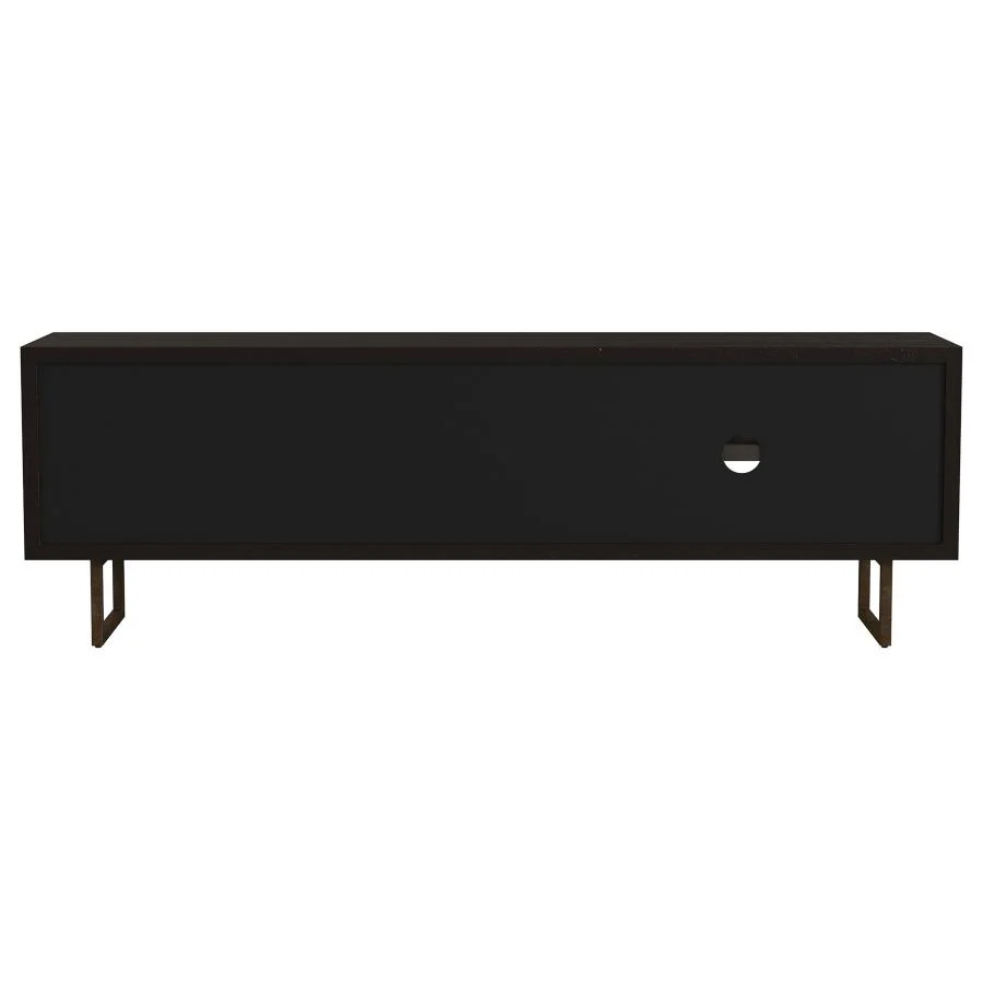 Marsden - 2 Door Mango Wood TV Stand - Charcoal Black - Image 8
