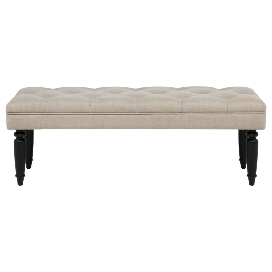 Marsha - 52" Upholstered Entryway Accent Bench - Latte - Image 3