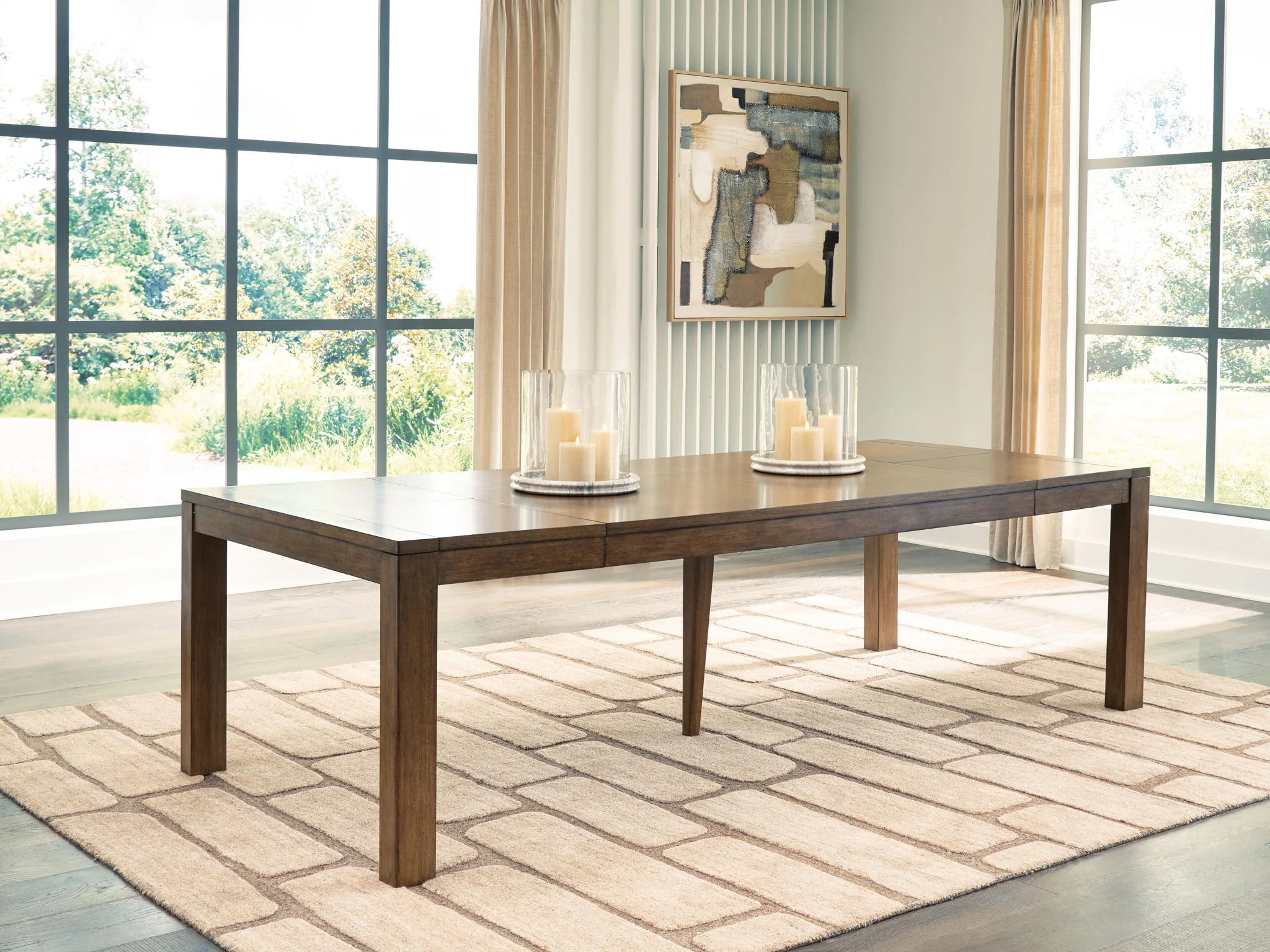 Marxmore - Rectangular Dining Room Butterfly Extension Table - Brown - Image 3