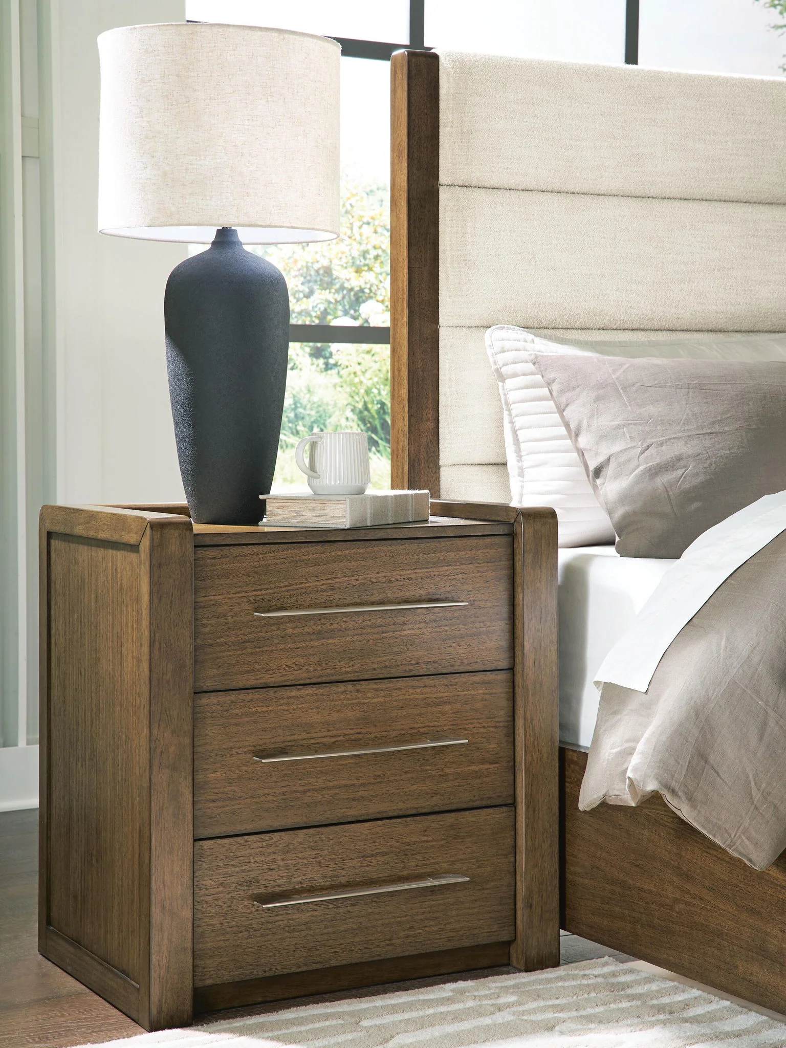 Marxmore - Three Drawer Night Stand - Brown - Image 5