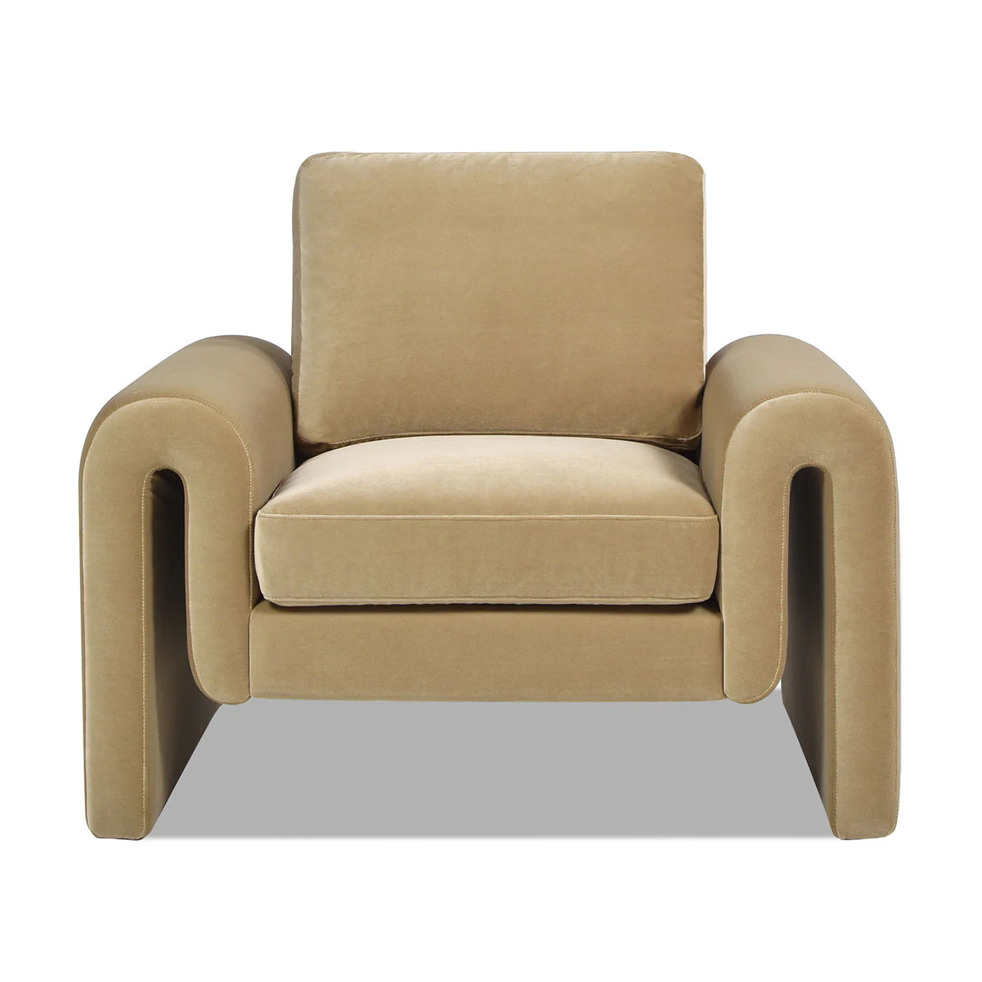 Mason - Arched Arm Chair - Camel Brown Beige - Image 5