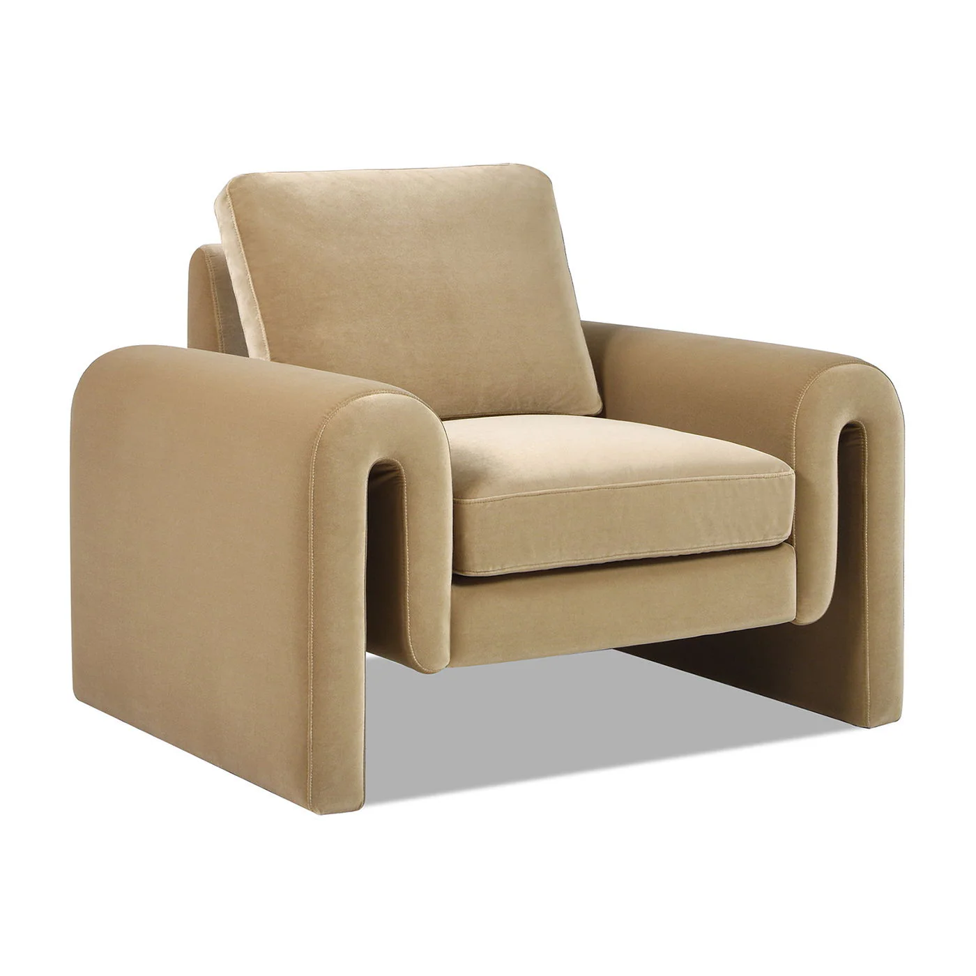 Mason - Arched Arm Chair - Camel Brown Beige - Image 6