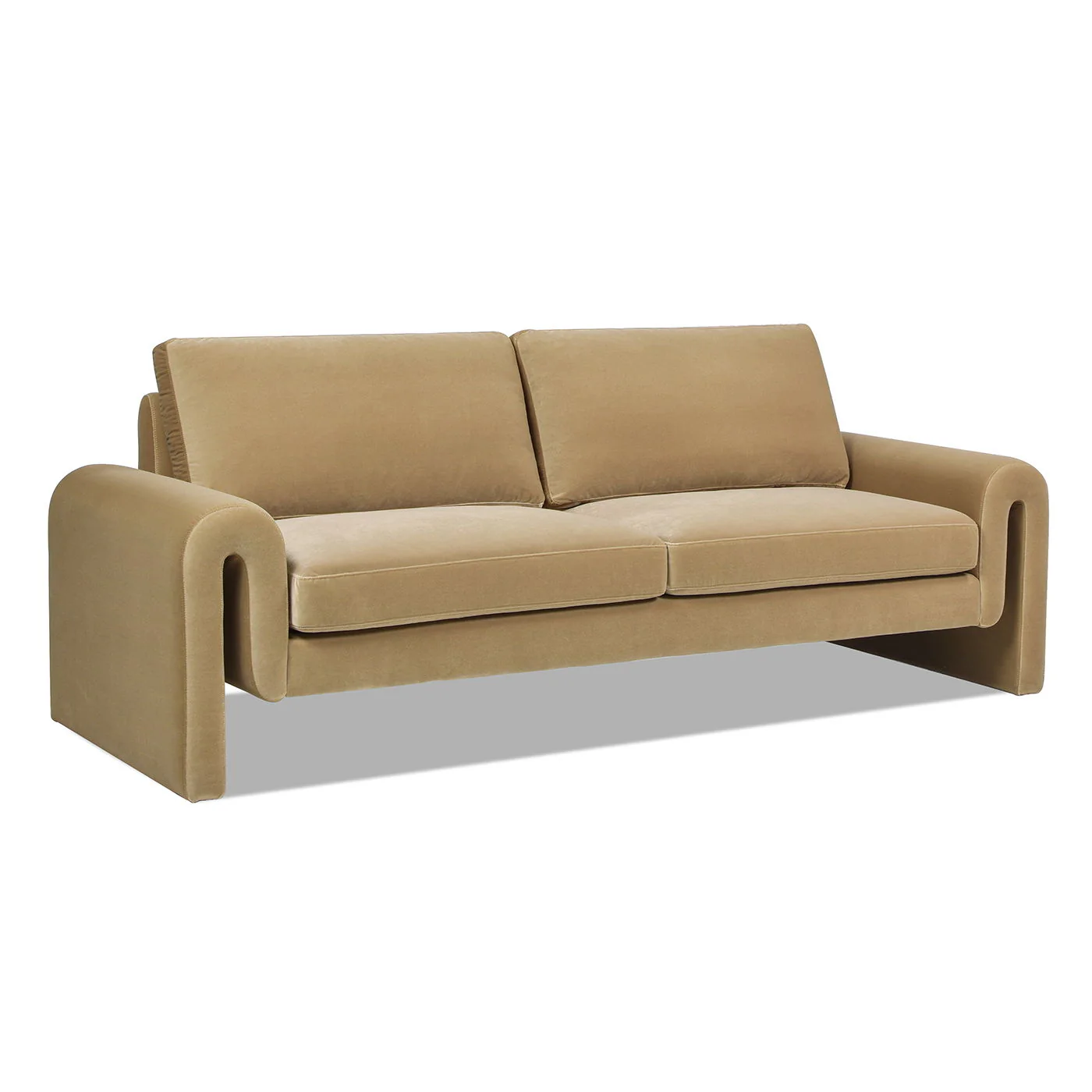 Mason - Arched Arm Sofa - Camel Brown Beige - Image 5