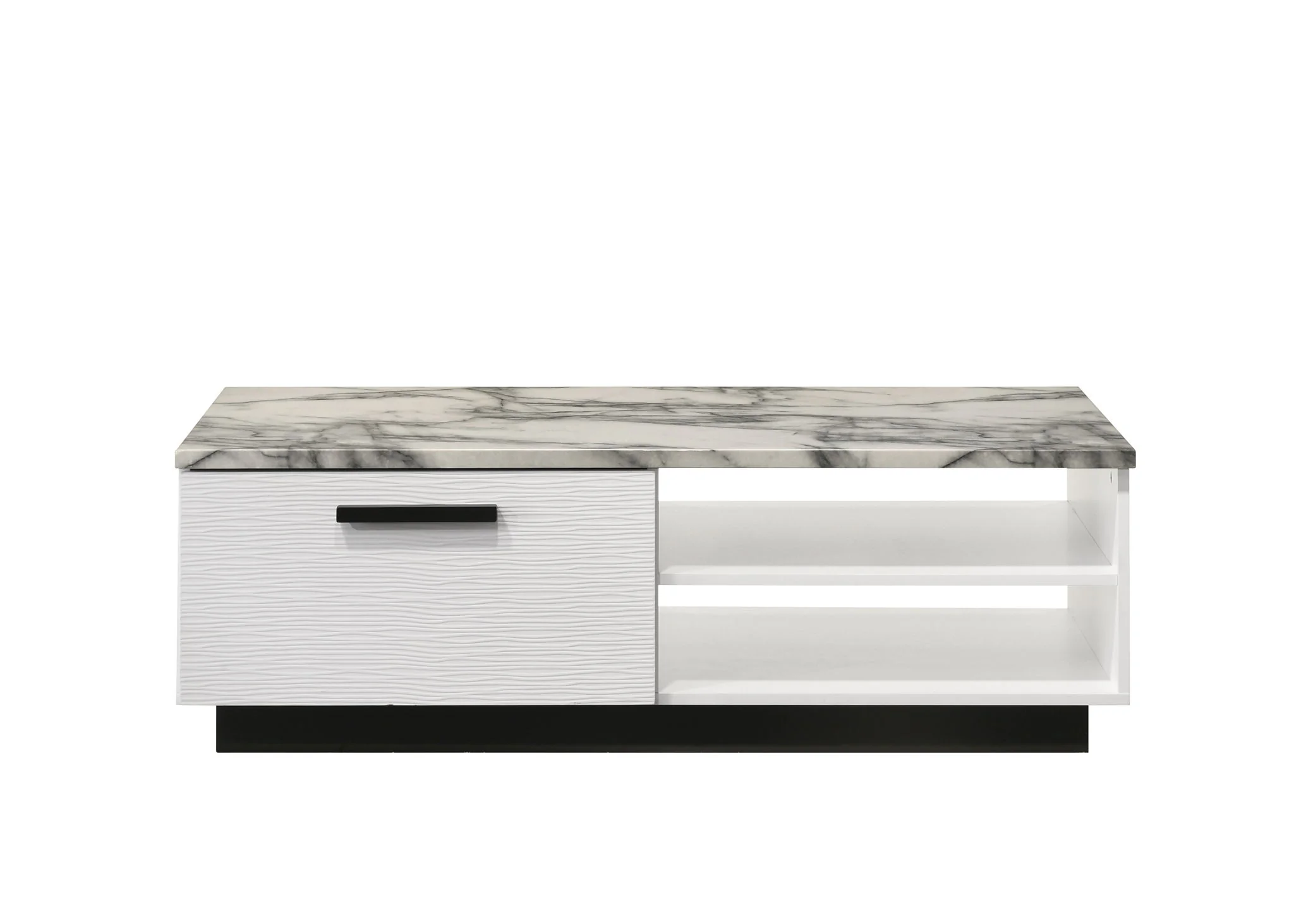 Matilda - Coffee Table With White Faux Marble Top - White - Image 2