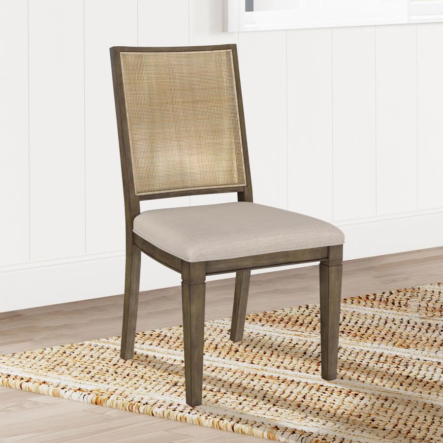 Matisse - Woven Rattan Back Dining Side Chair Brown (Set of 2) - Dark Brown - Image 2