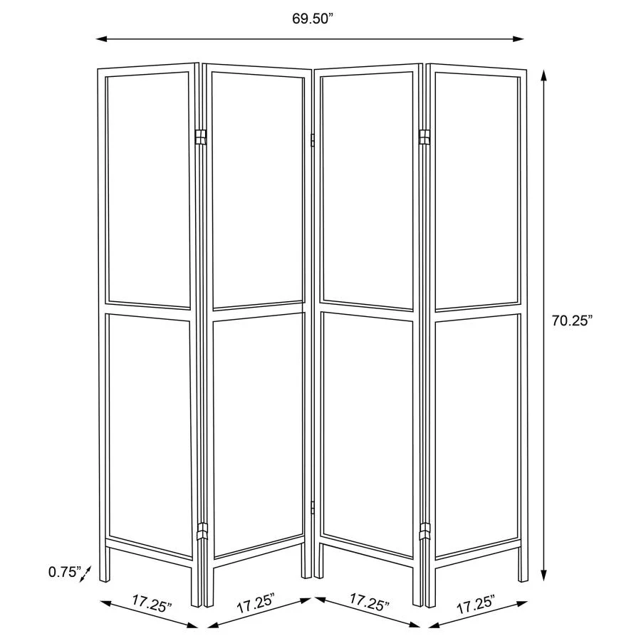 Mattison - 4-Panel Room Divider Folding Shoji Screen - Image 11