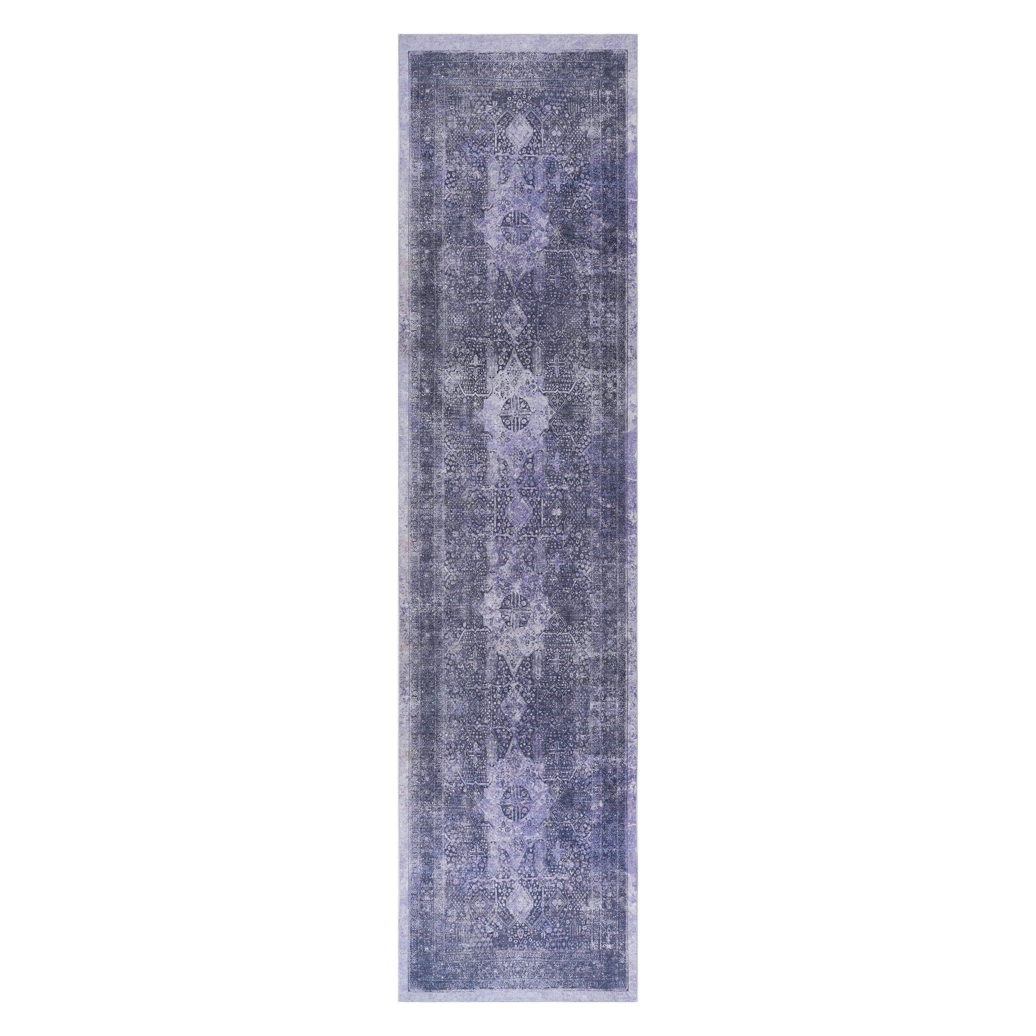 Maval - 2'6'' X 10' Washable Runner Rug - Anthracite - Image 7