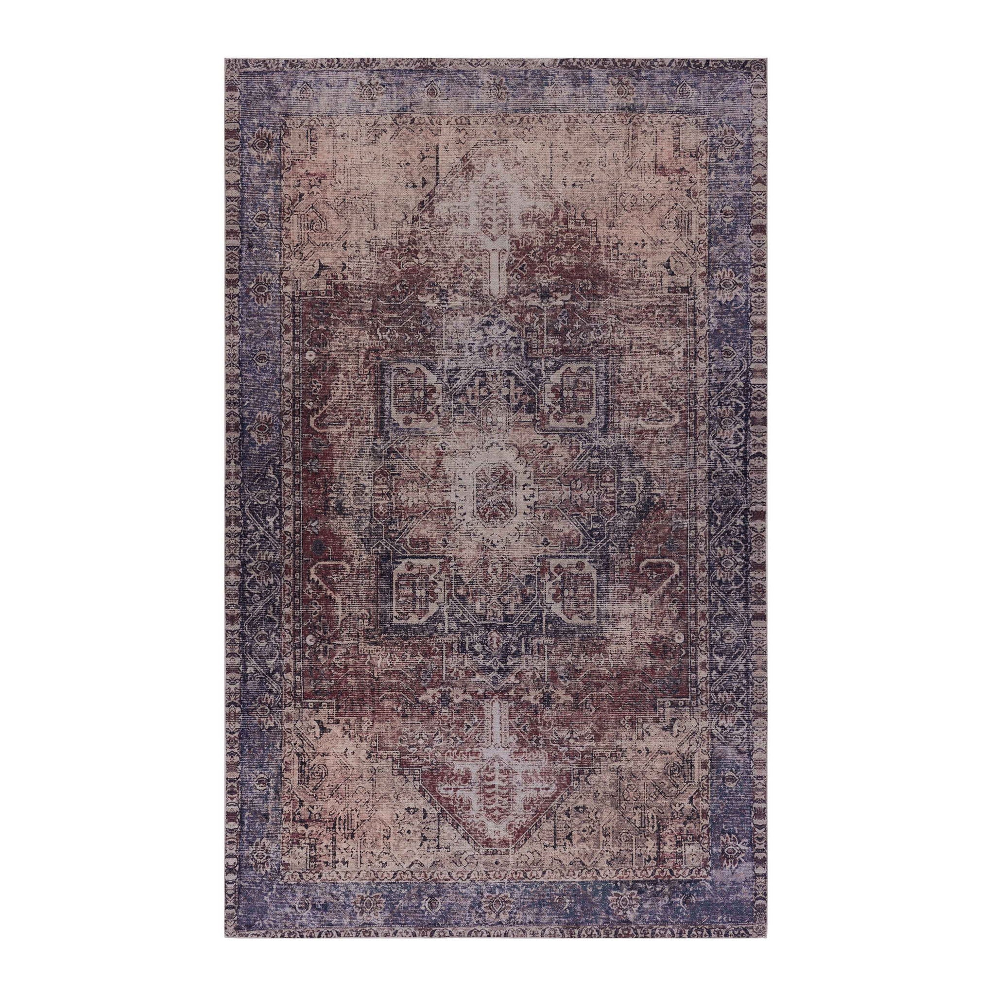 Maval - 8' X 10' Washable Area Rug - Burgundy - Image 4