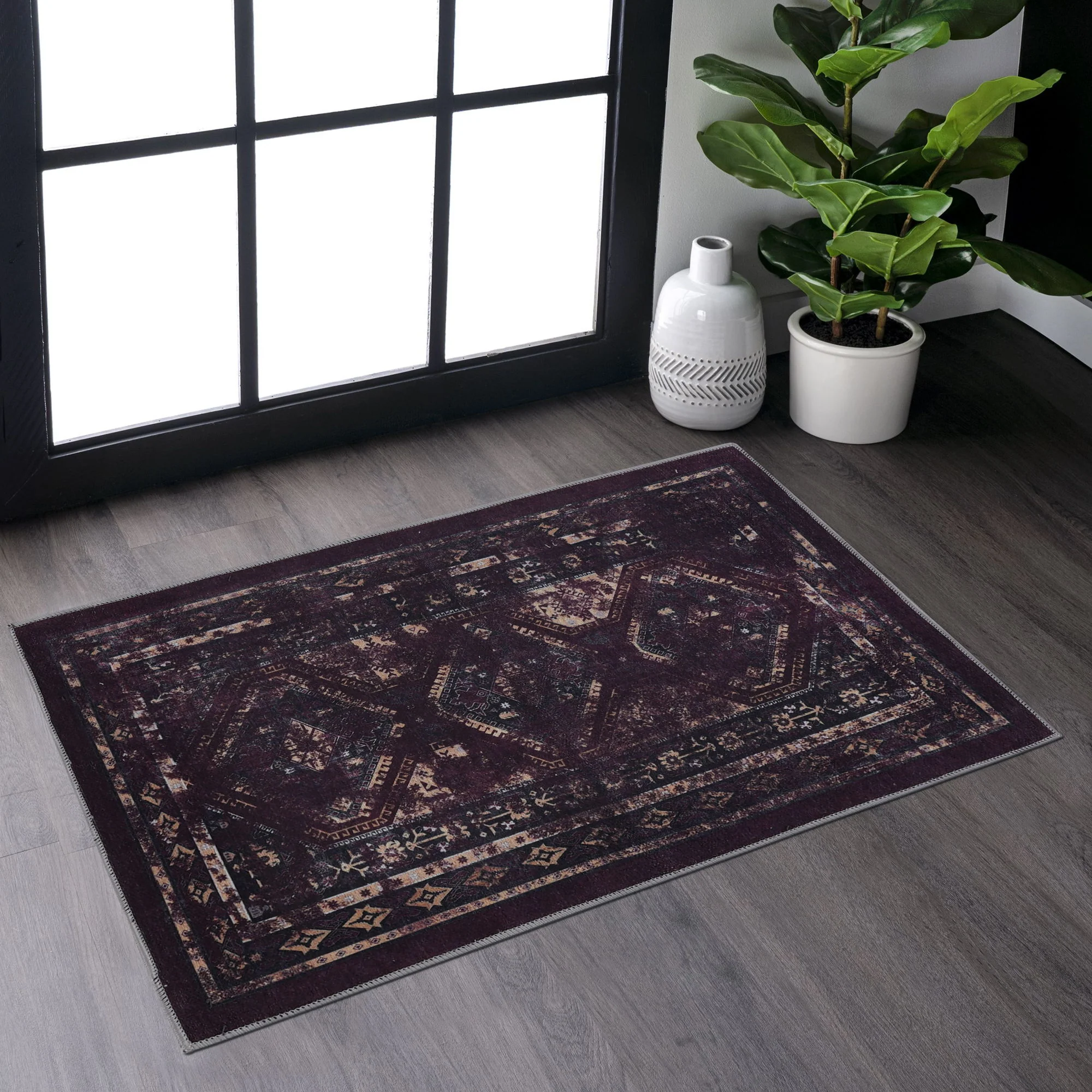Maval - Trendy Area Rug, Washable - Image 3