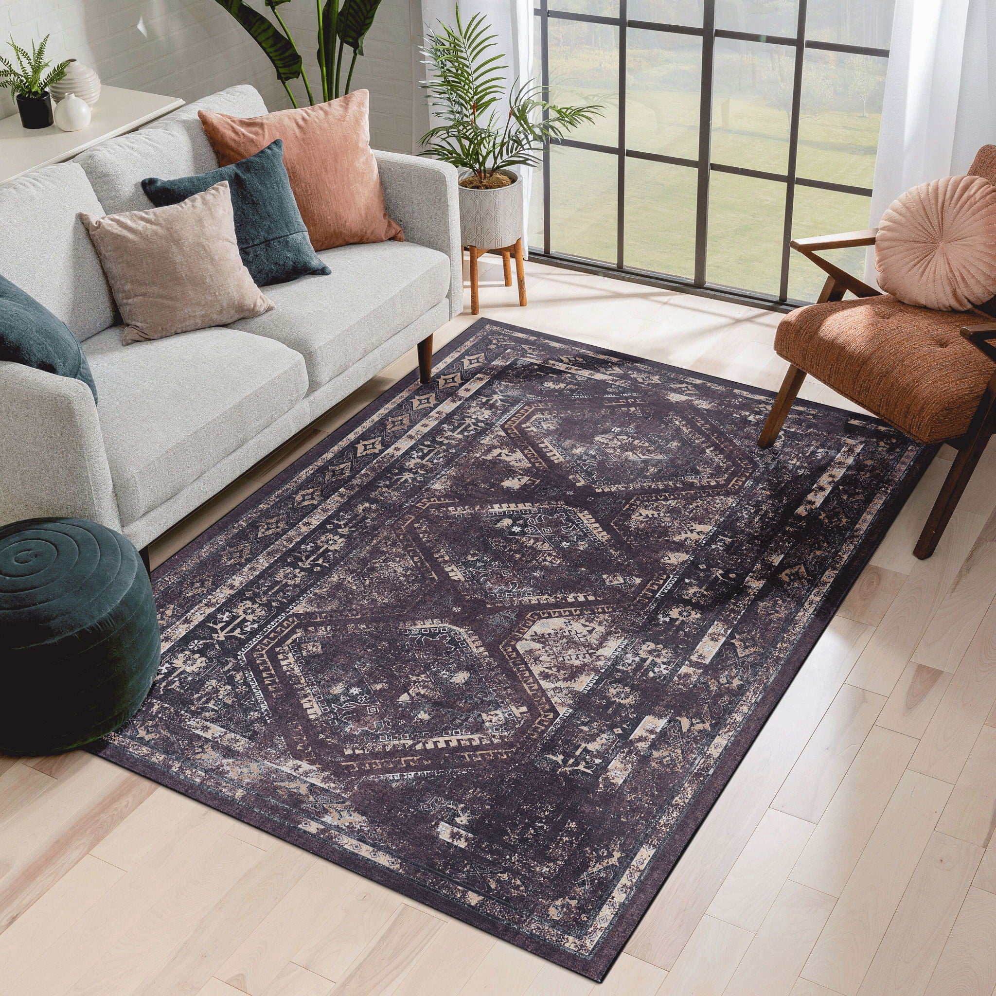 Maval - Trendy Washable Area Rug - Image 2