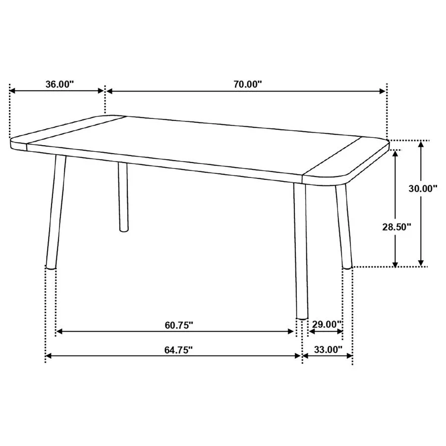 Maverick - Solid Wood Dining Table - Natural Mango - Image 8