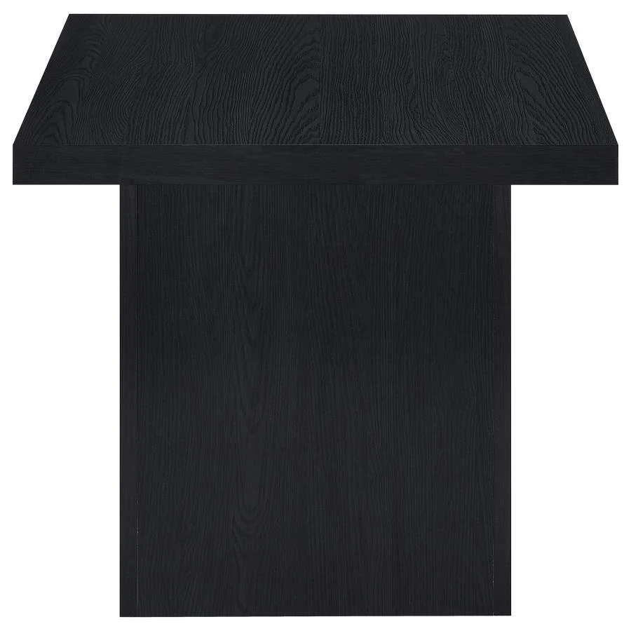 Devar - Square Engineered Laminate End Side Table - Black - Image 6