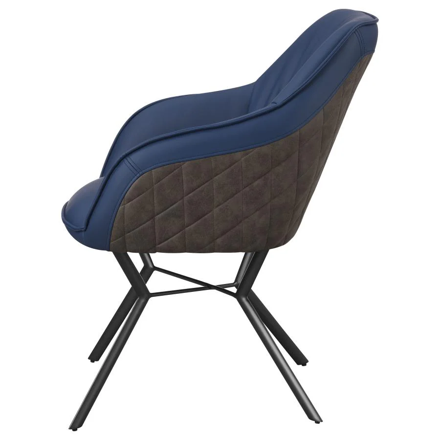 Mayer - Upholstered Dining Arm Chair (Set of 2) - Blue - Image 6